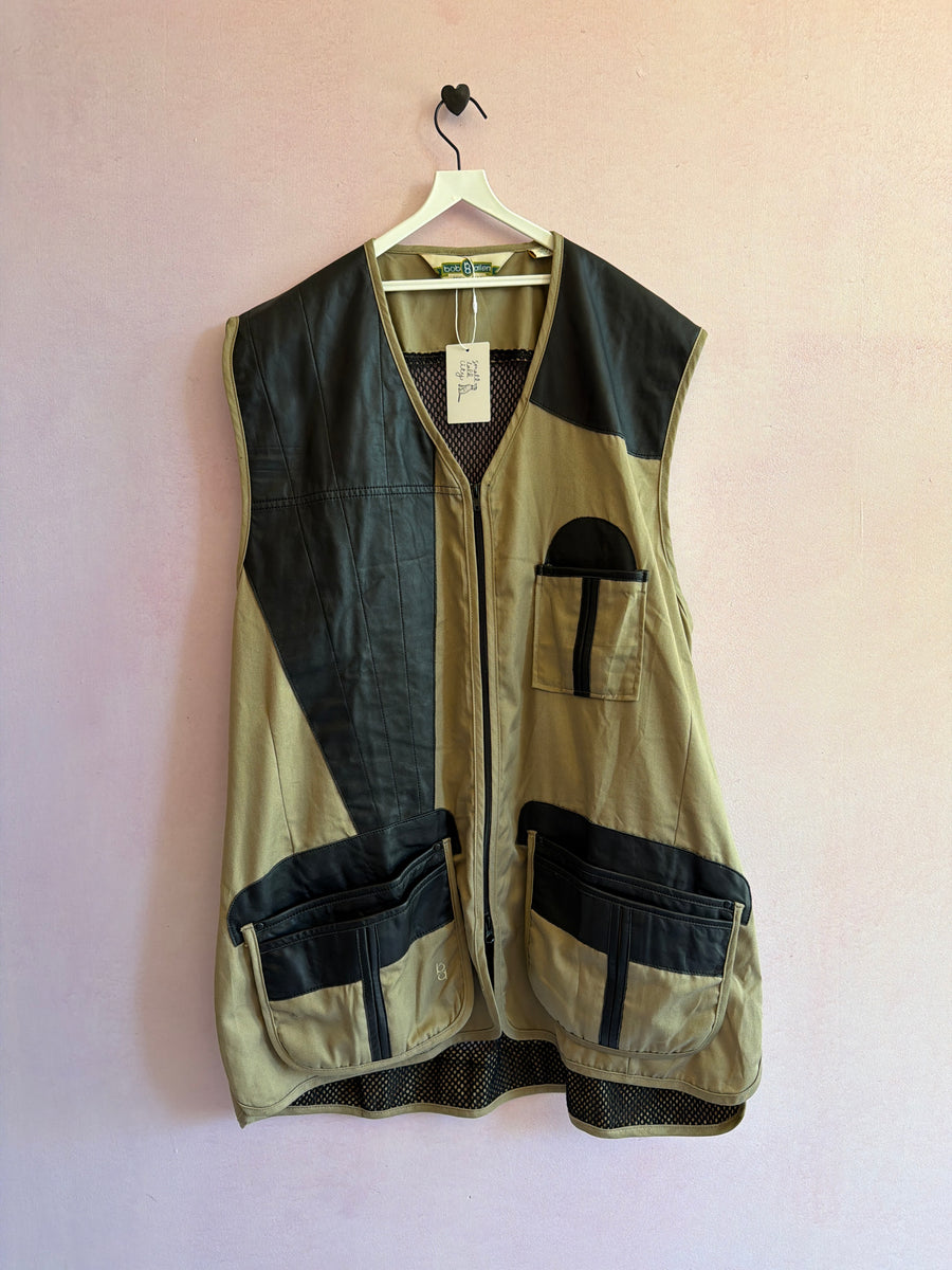 Vintage Bob Allen Canvas Shooting Hunting Fishing Vest / XXL