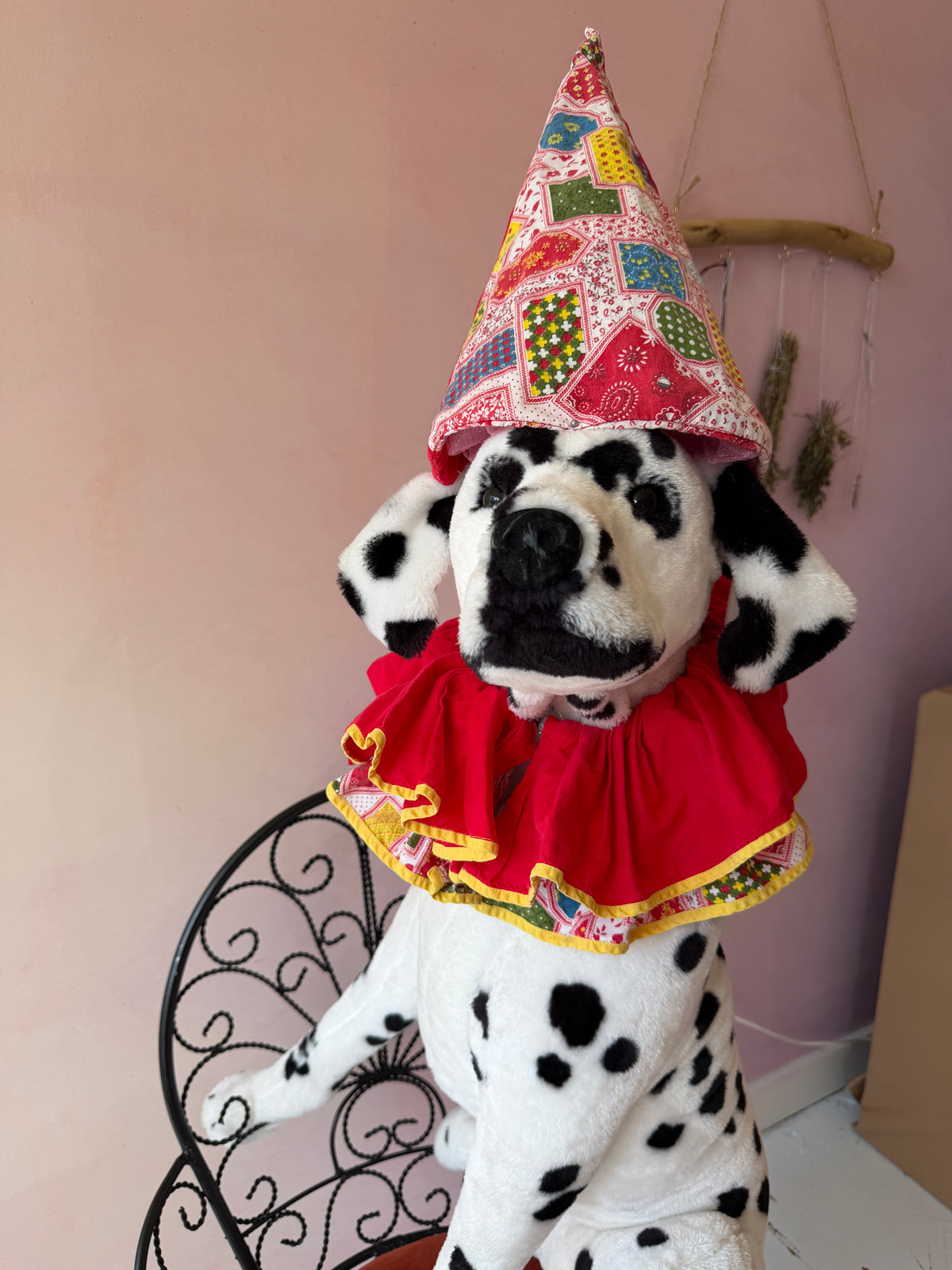vintage homemade Jester Hat & Collar