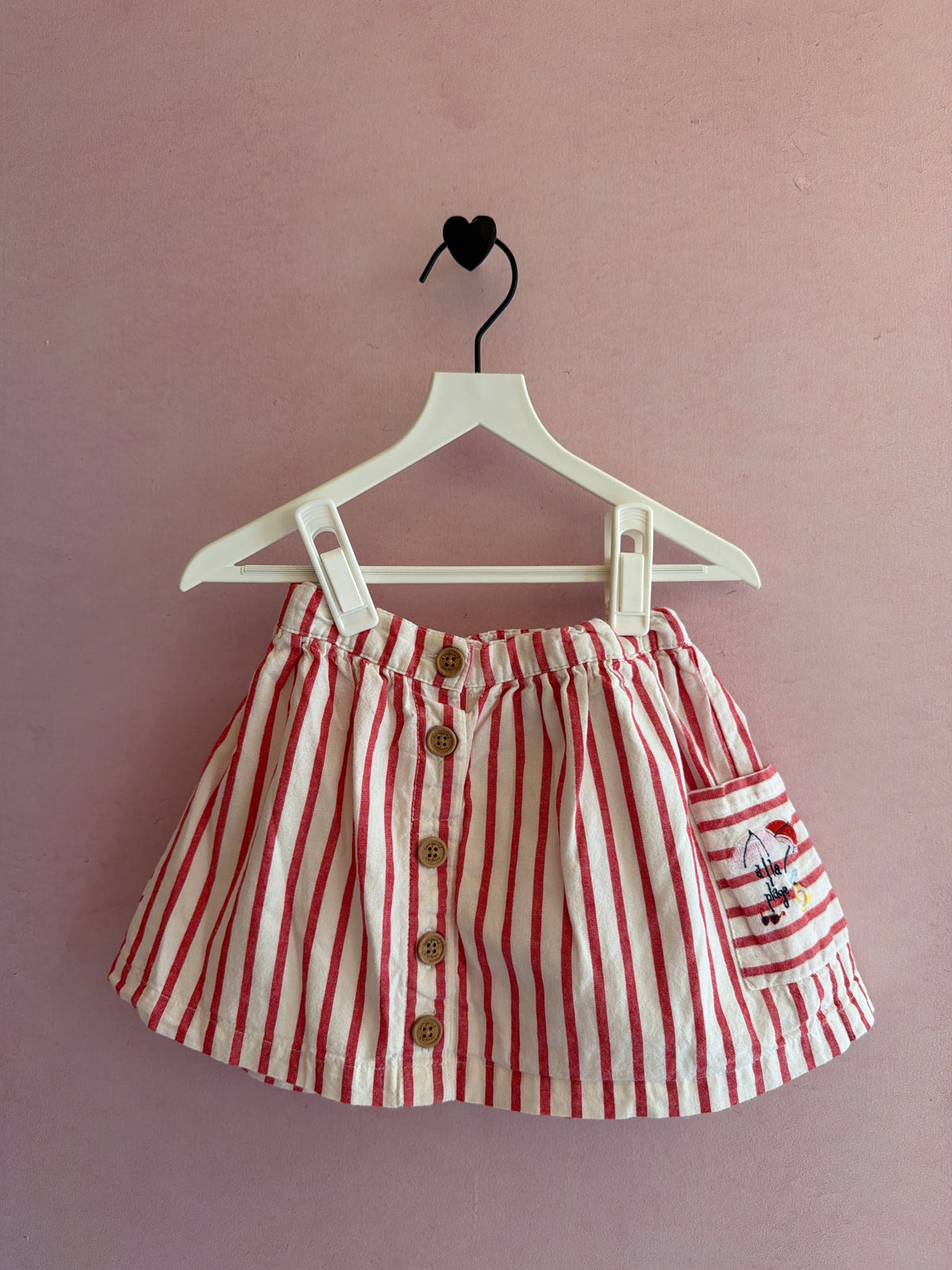 Sergent Major Red and White 'a la plage' Skirt / 3