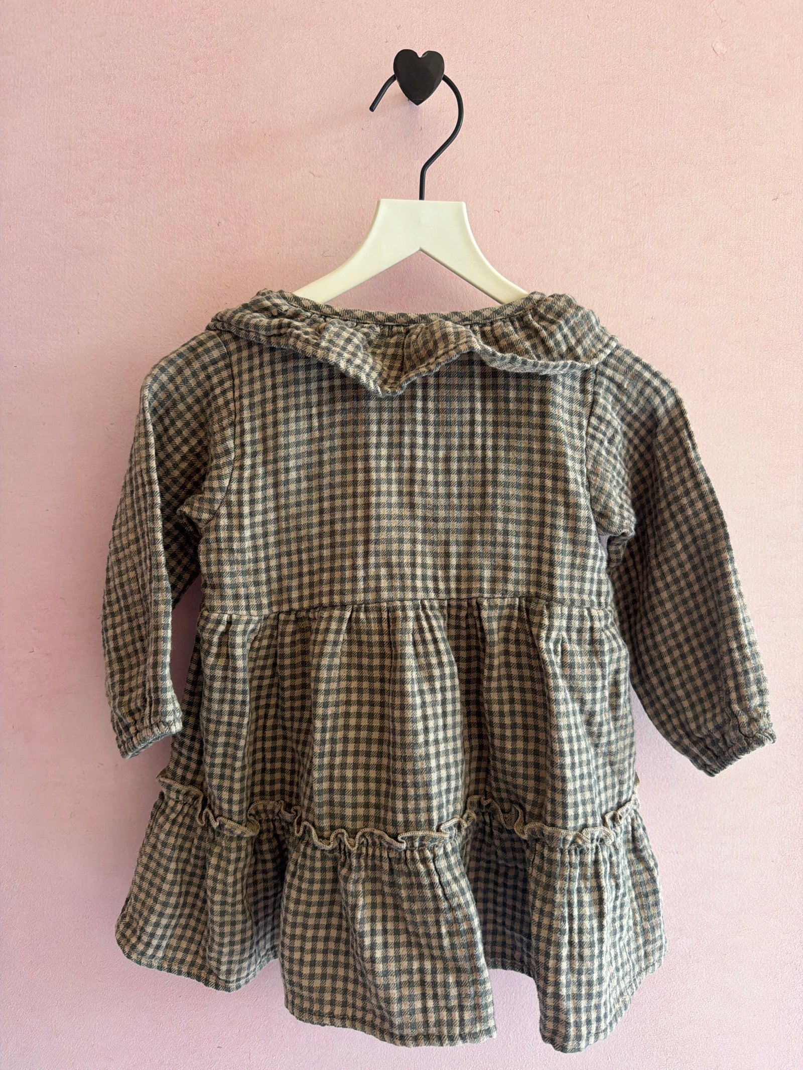 Quincy Mae Forest Check Dress + Bloomers Set 2 Piece Set / 6-12 months