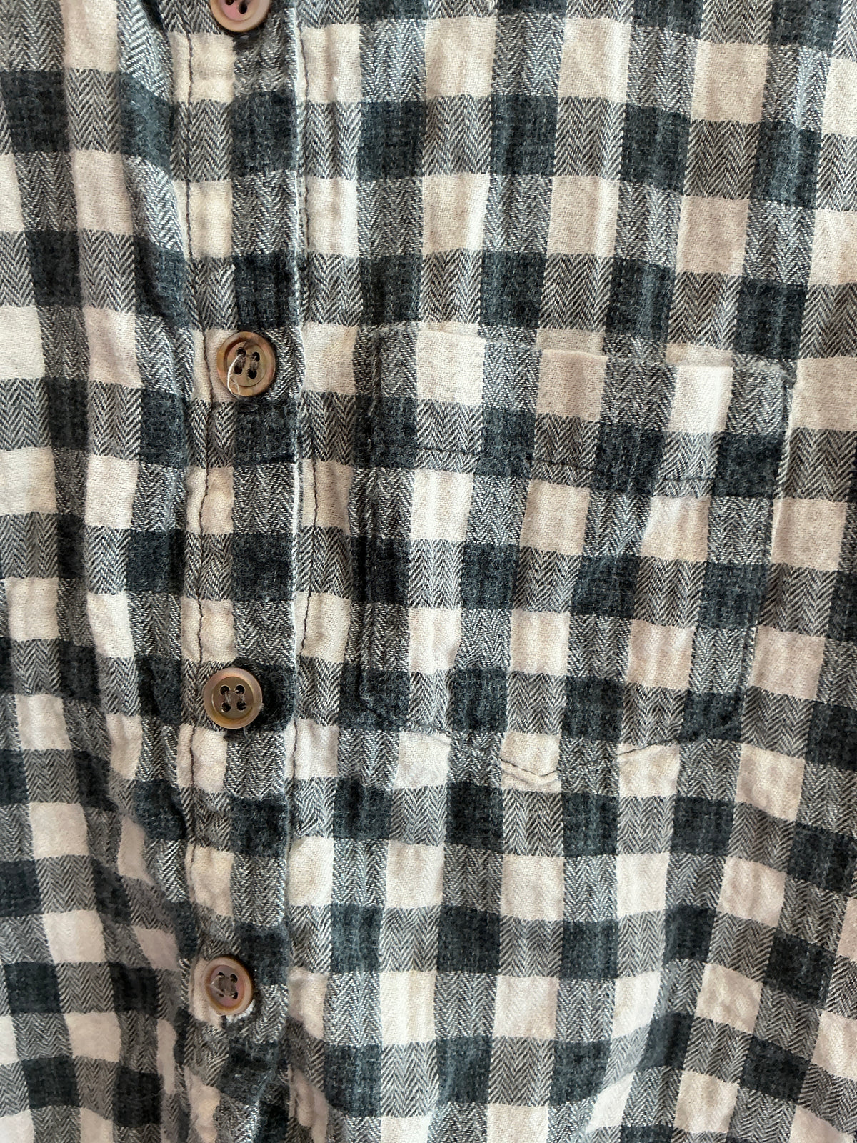 makie Black White Check Flannel Shirt / 12 months