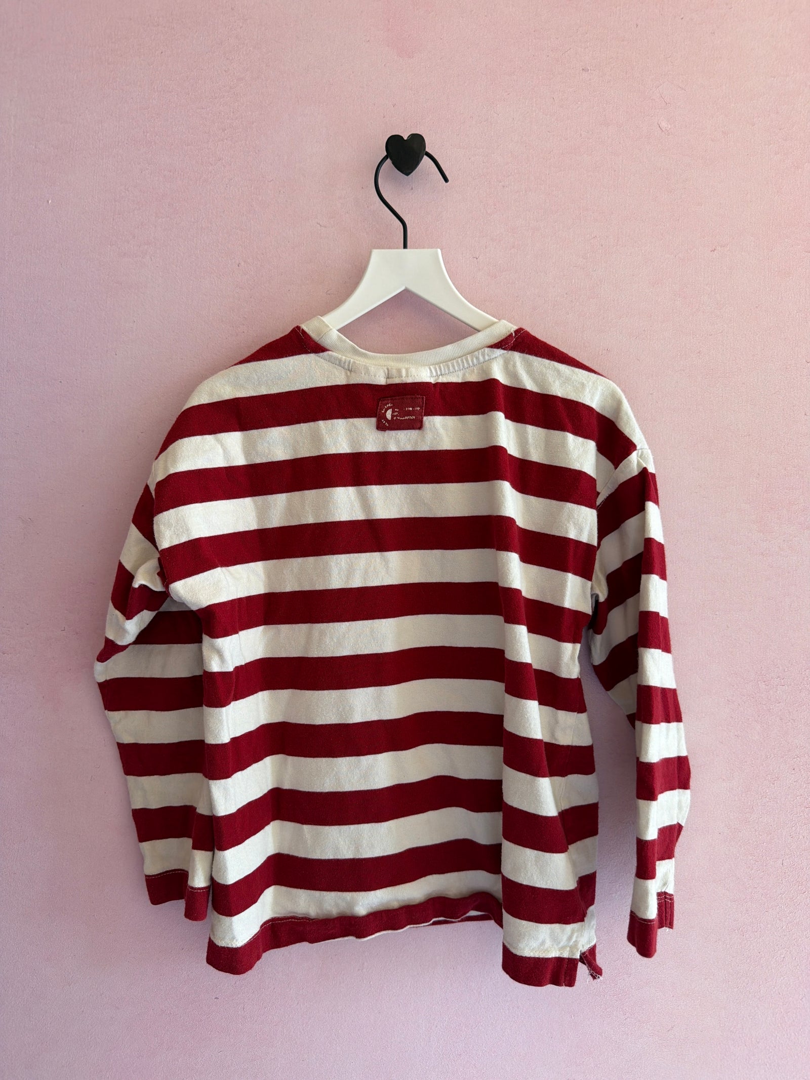 Zara Red and White Stripe Long Sleeve T-Shirt / 6 Years
