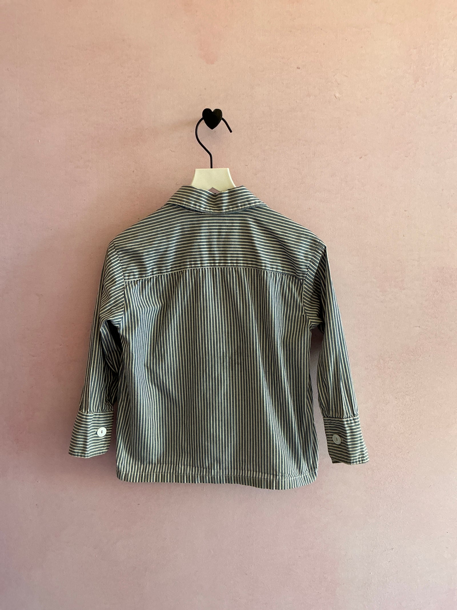 Dagmar Daley Blue and White Stripe Long Sleeve Button Down / 3