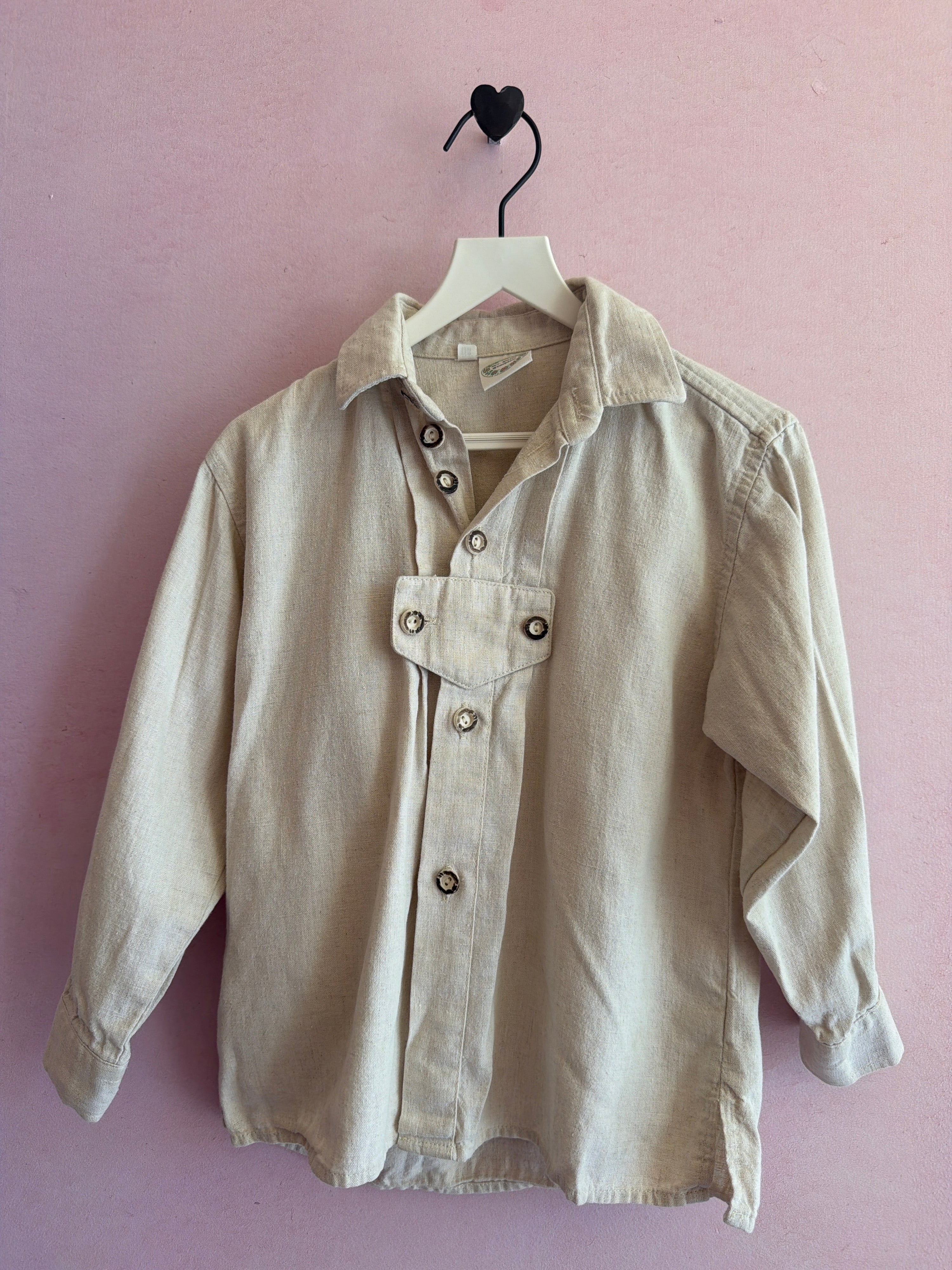 vintage German St. Peter natural Trachten Shirt / 5