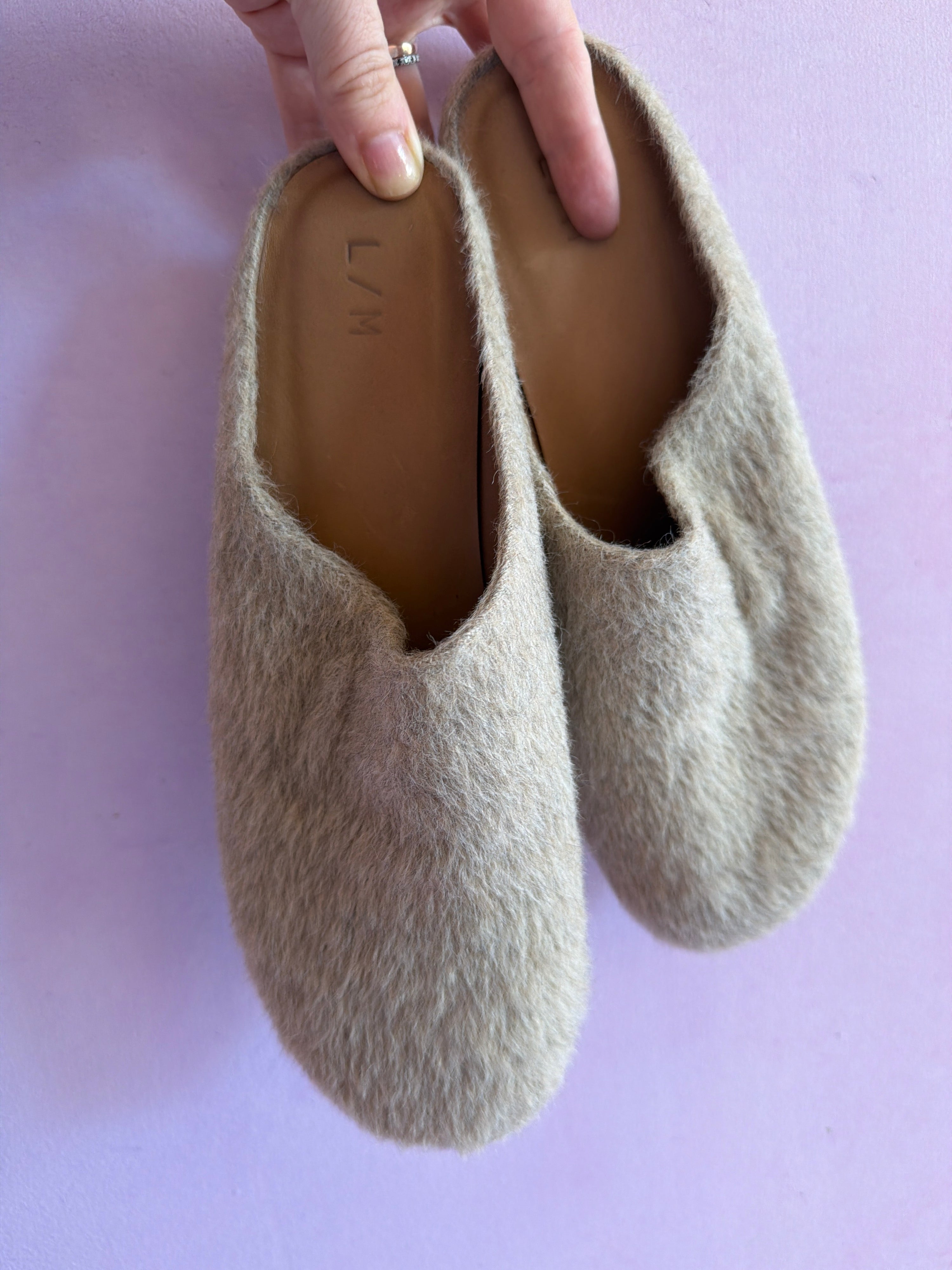 lauren manoogian wool slides shoes / Women's 39 (as is)