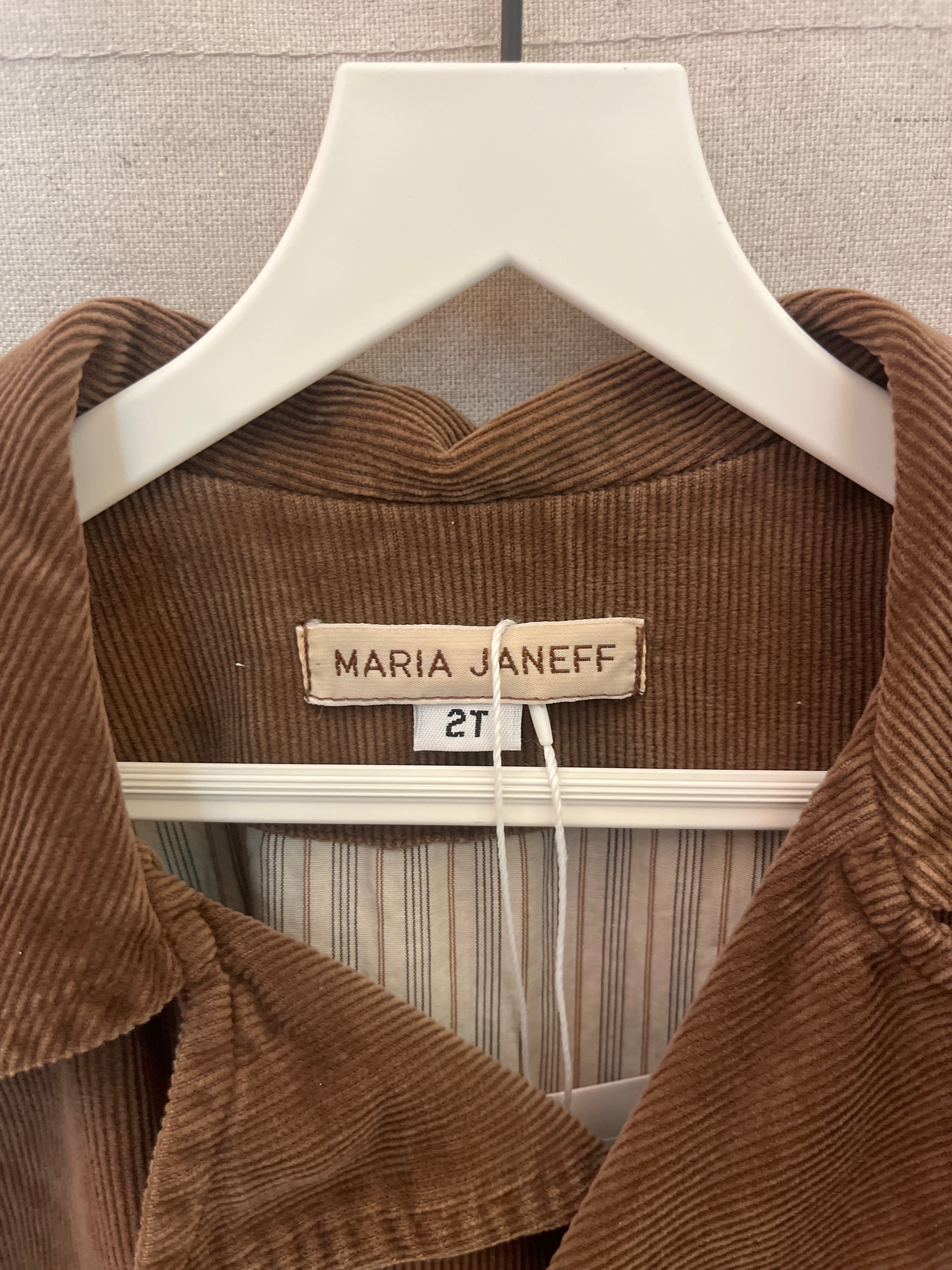 Maria Janeff Brown Corduroy Jacket / 2T