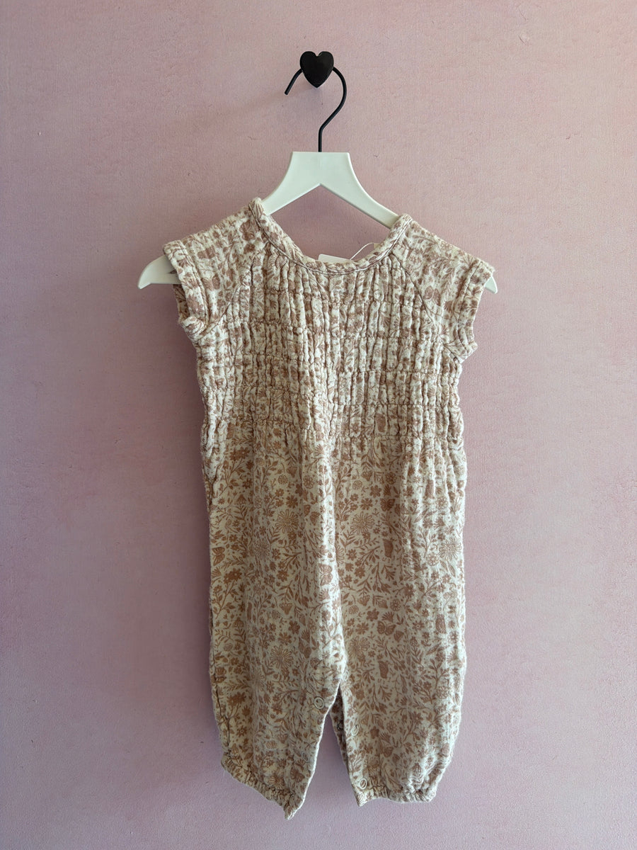 city mouse Pink Tolie Romper / 3-6 months