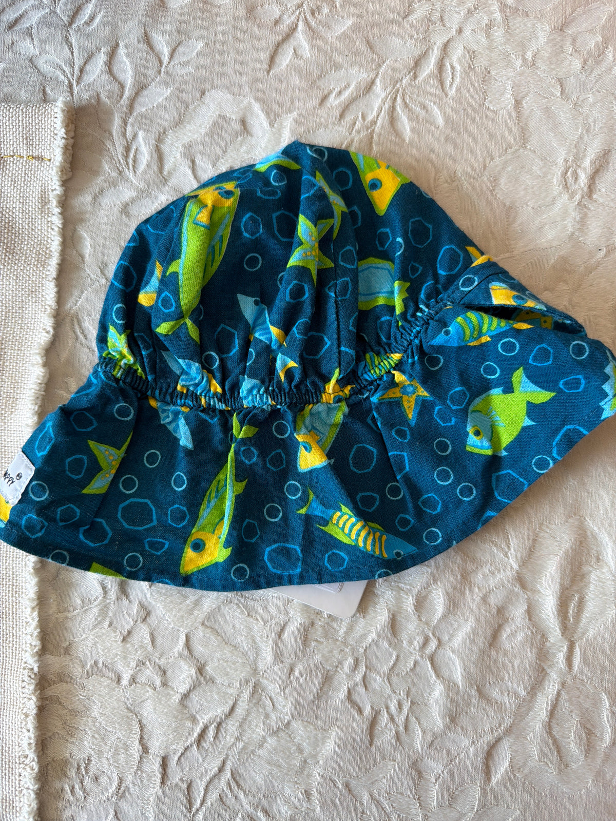 Flap Happy Original Multicolor Fish Sun Hat / 0-12 months
