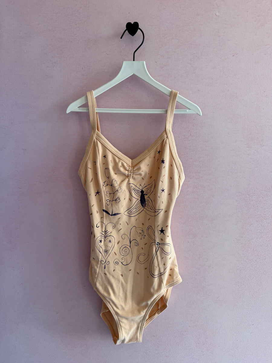 Repetto Hand-Painted Heart, Flower, Bow & Butterfly OFAK Leotard / 11-12