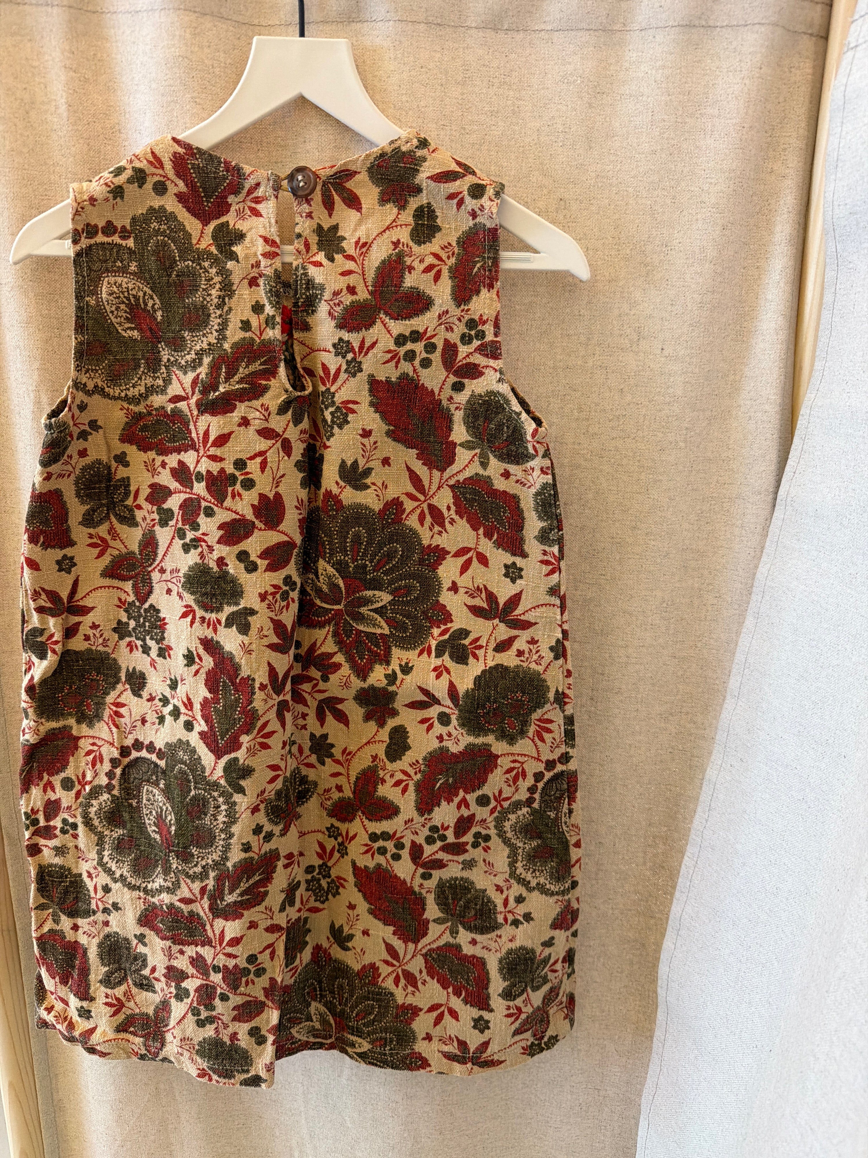 liliana del toro linen paisley hand embroidered  Dress / 3T