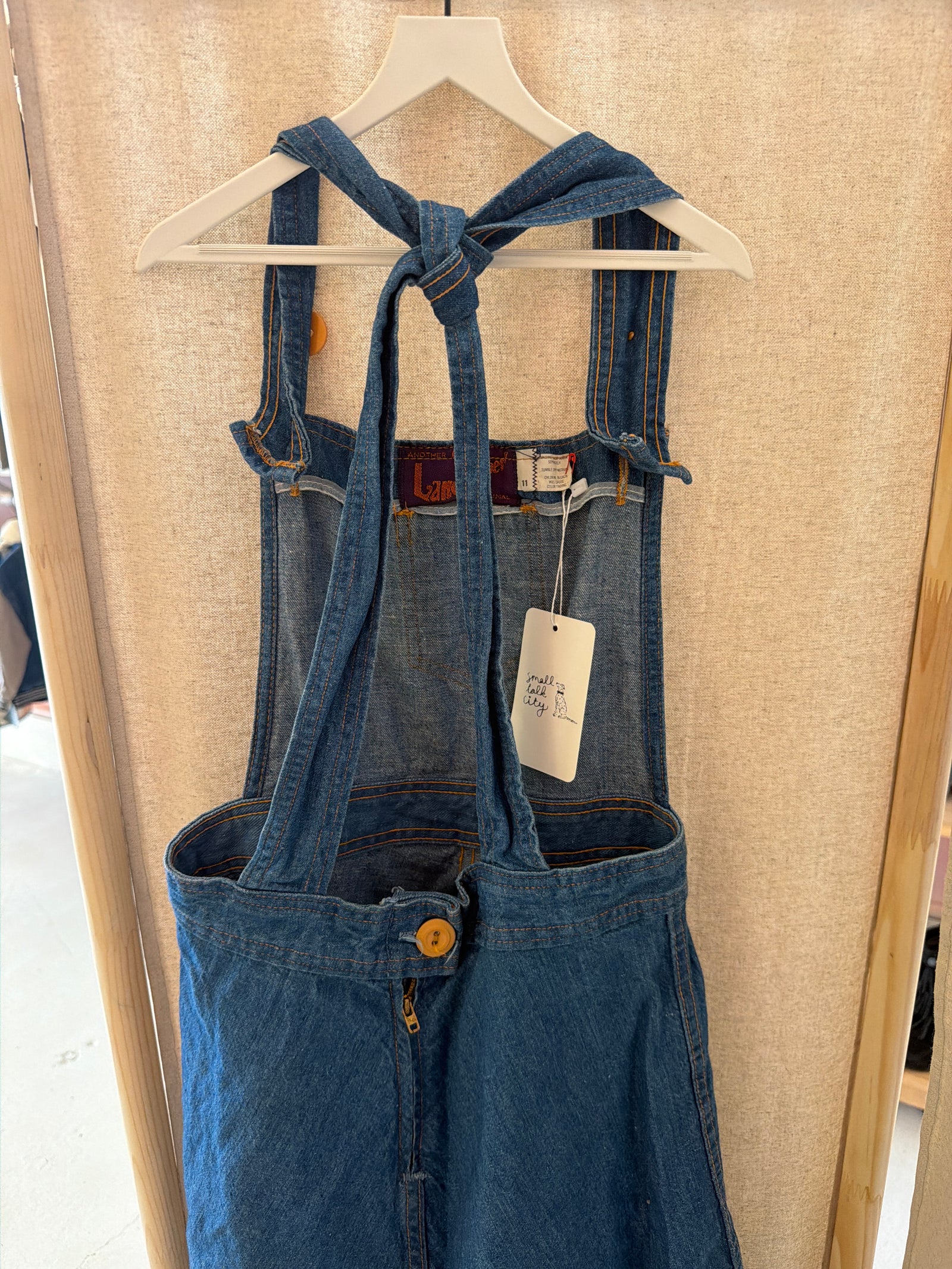 vintage denim pinafore Dress / 11