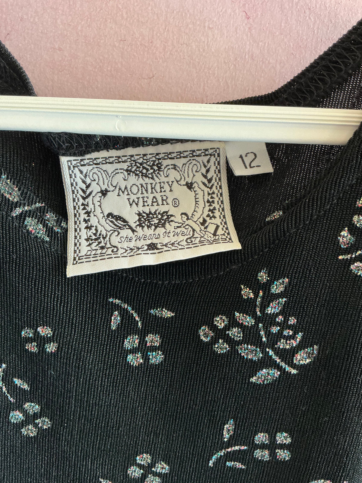 Vintage Monkey Wear 90s Grunge Sparkle Dress / 12