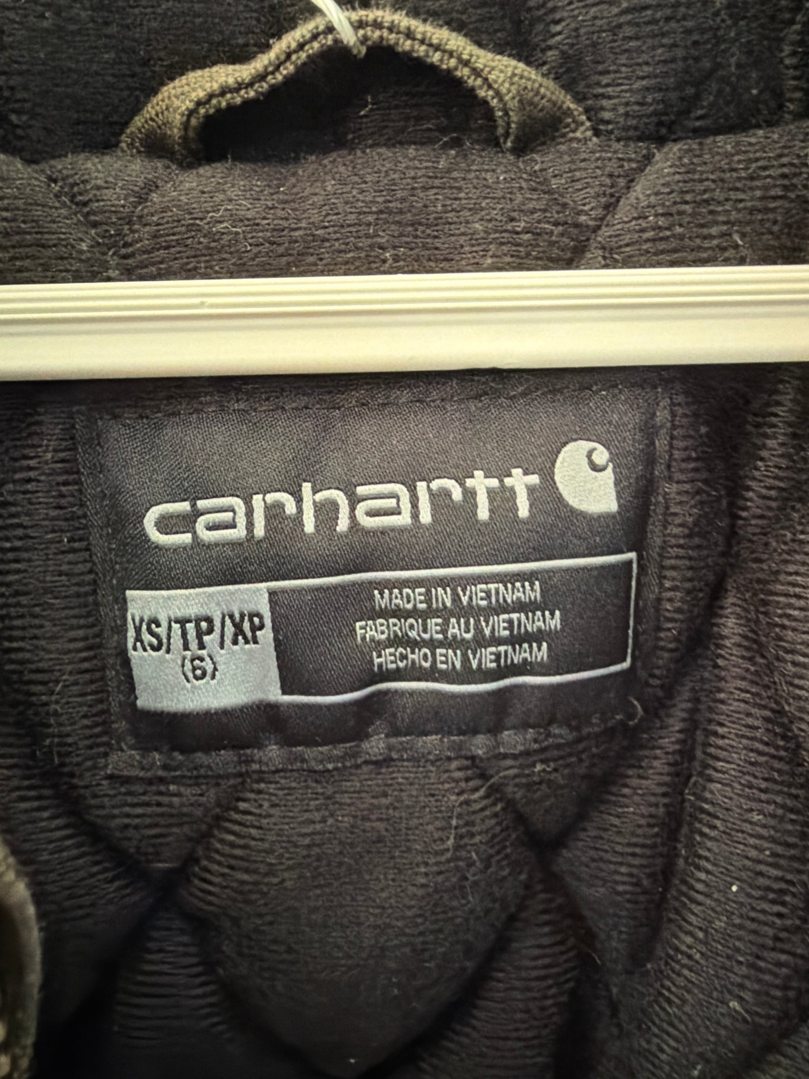 Carhartt Olive Green Canvas Hooded Coat / 6