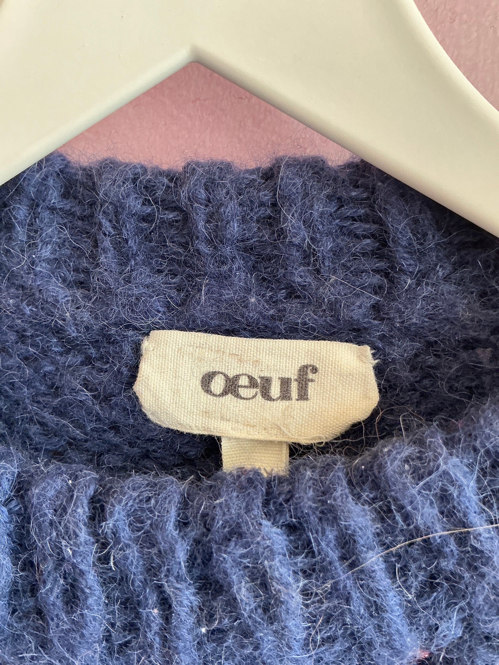 Oeuf Navy Umber Stripe 100% baby alpaca Sweater / 3