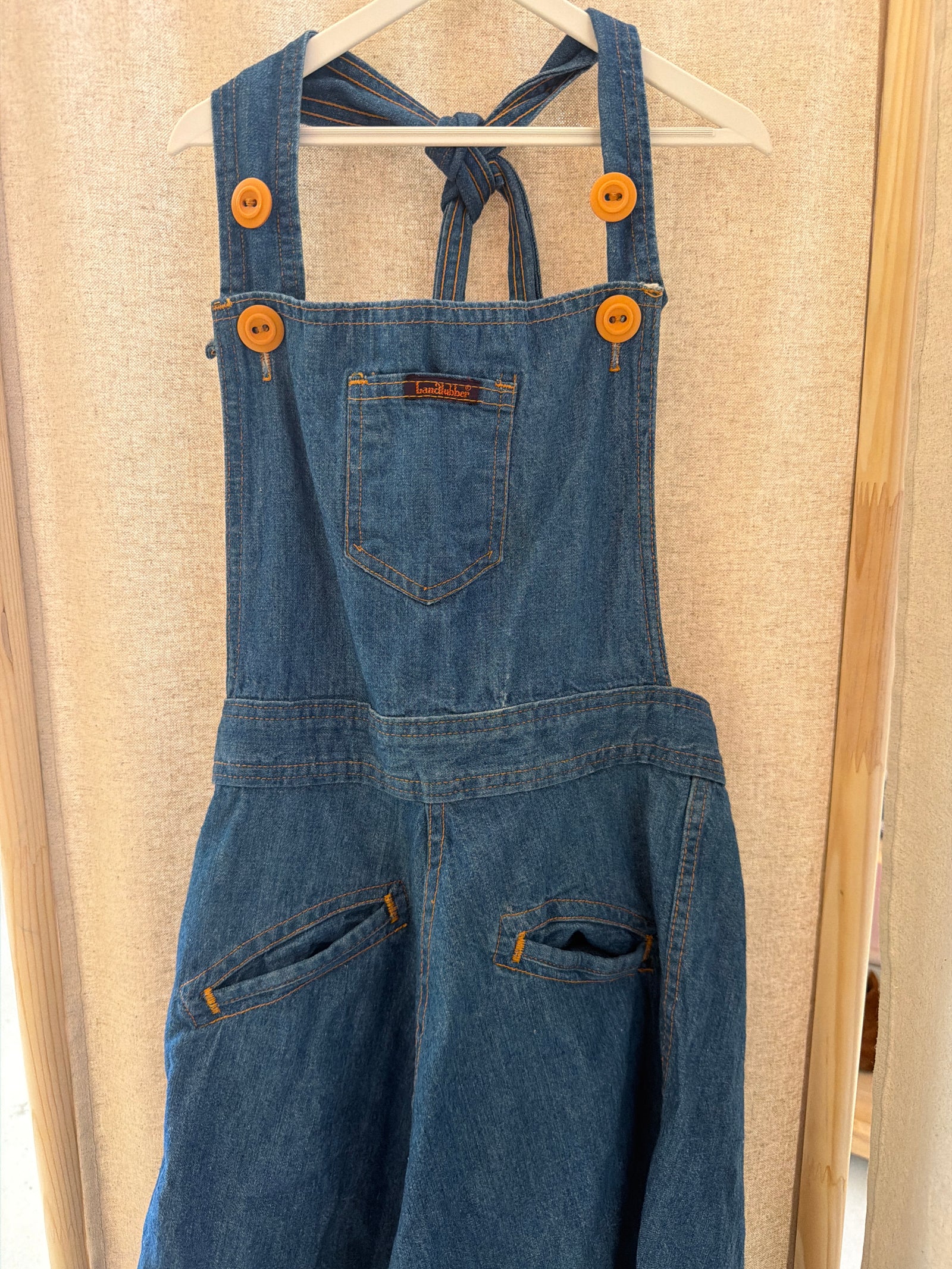 vintage denim pinafore Dress / 11