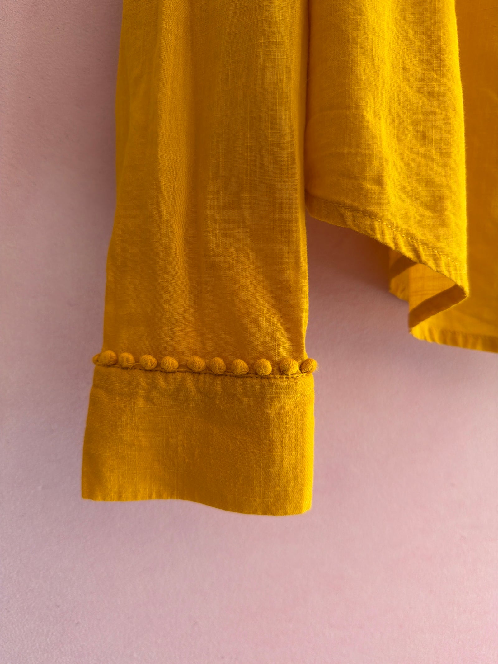 Boden Mustard Dot Collar Blouse / Women's 8