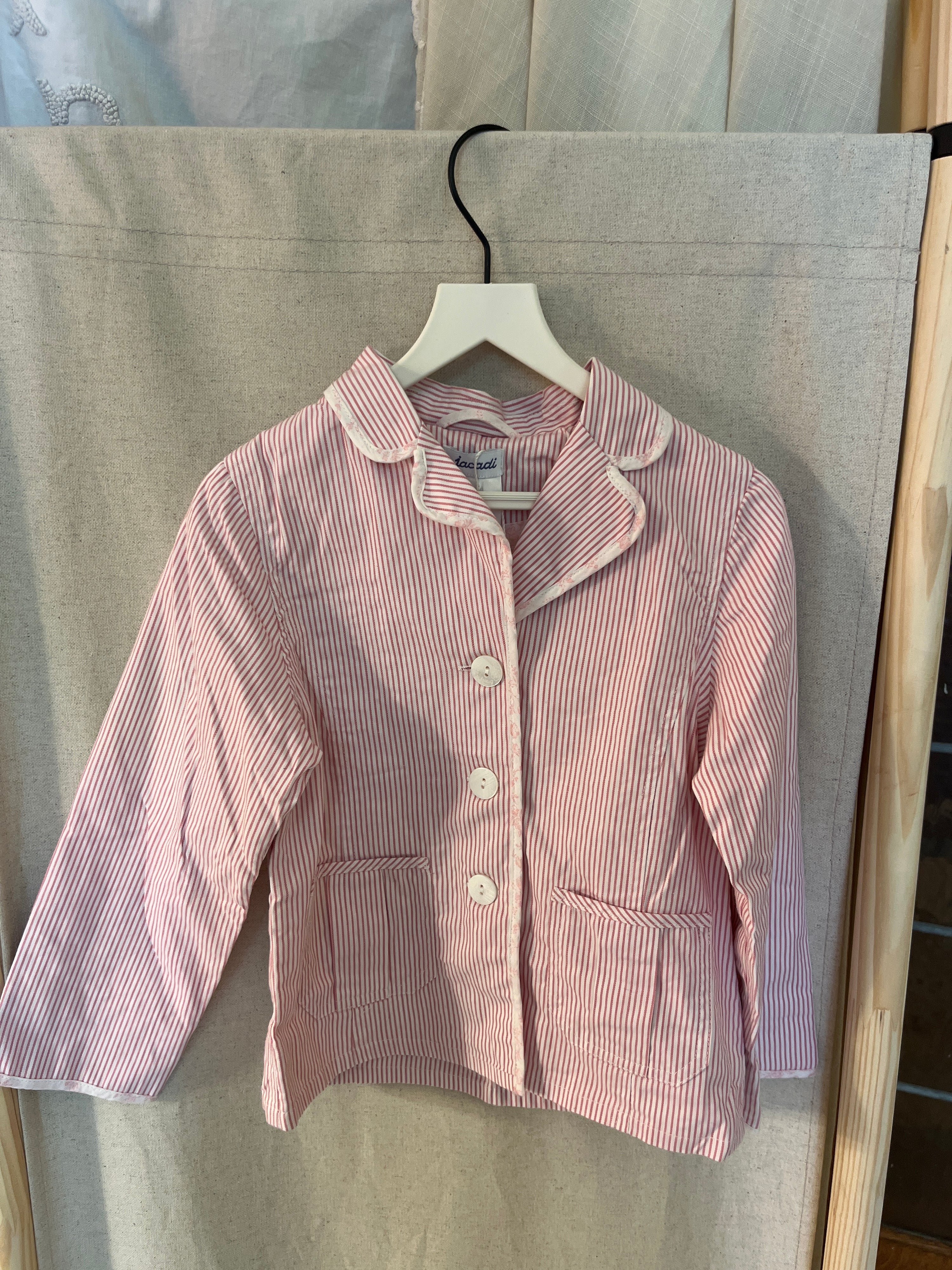 Jacadi Pink and white striped Blazer / 4