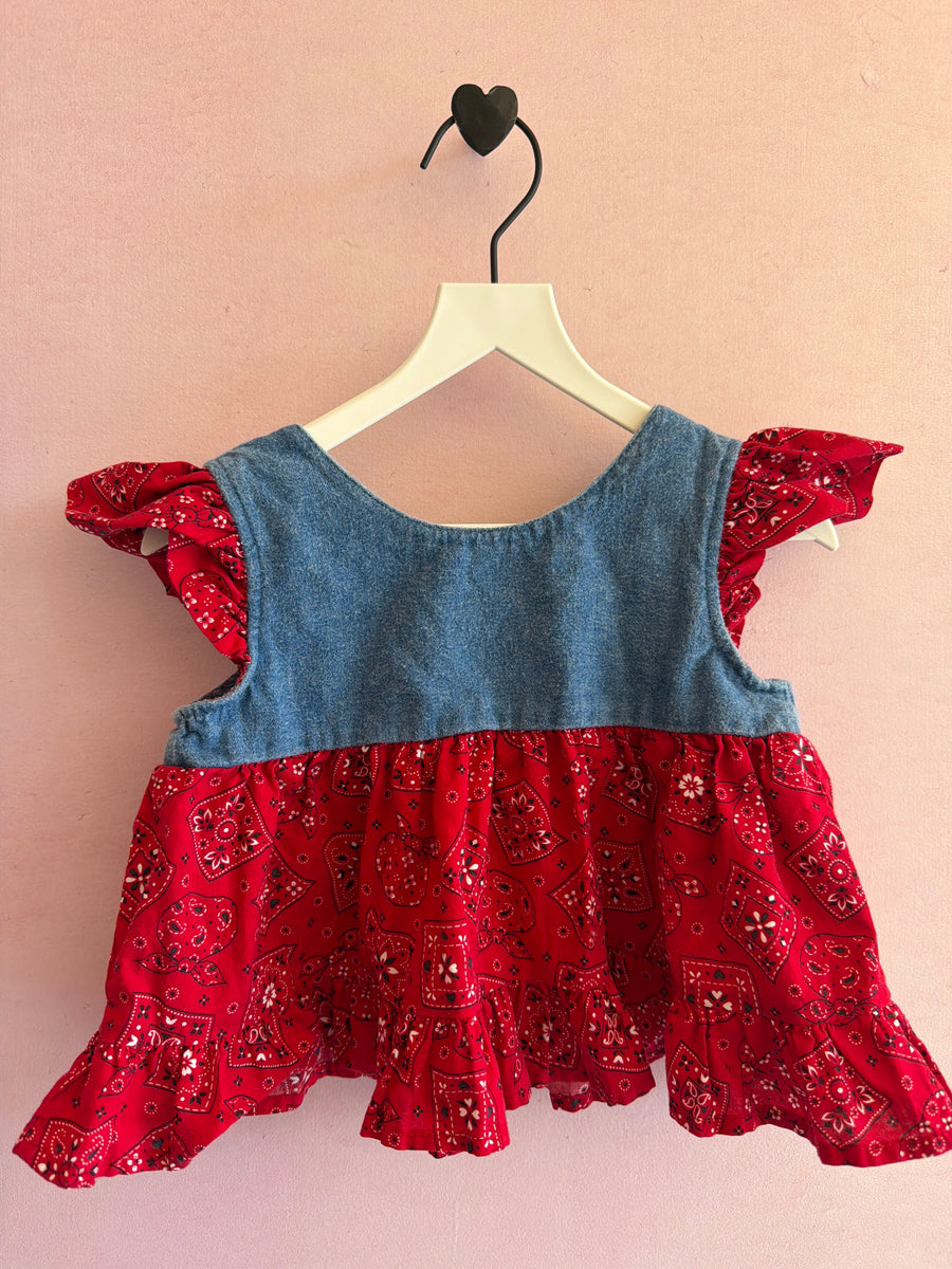 vintage 90s Cody Kids Colorado Bandana Dress / 12-18