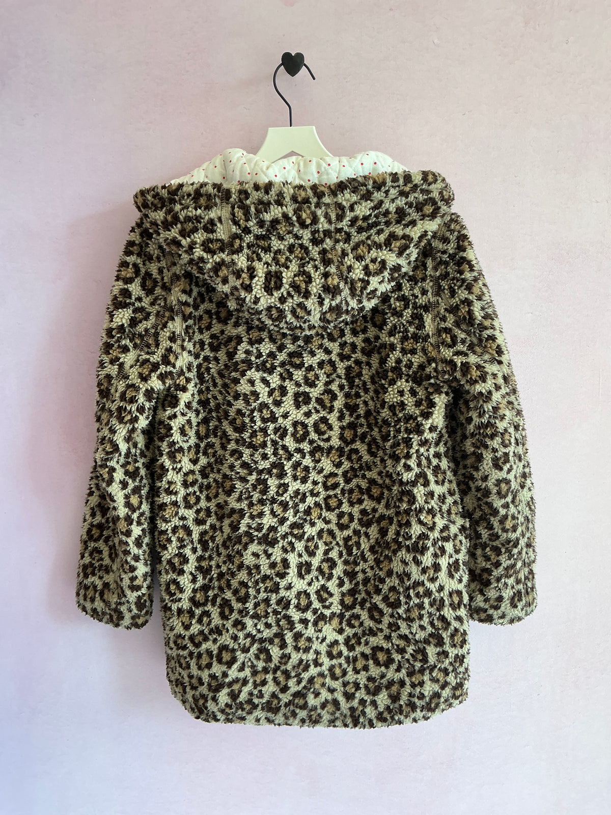 Mini Boden leopard hooded Coat / 11-12 (Washing)