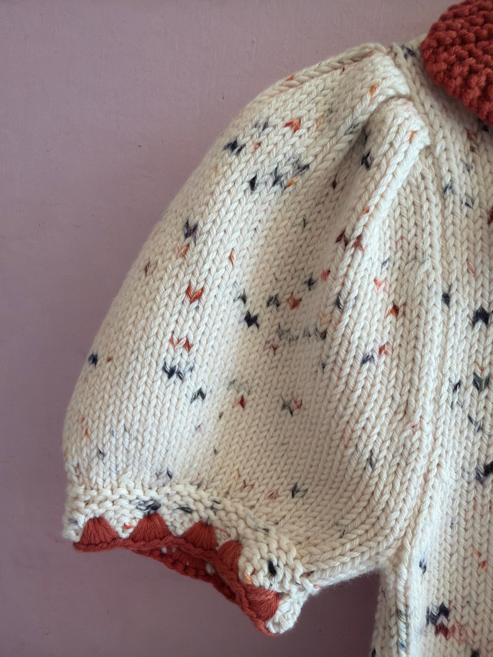NWTs Misha & Puff Crochet Trim Puff Top in Picnic Confetti Sweater / 5