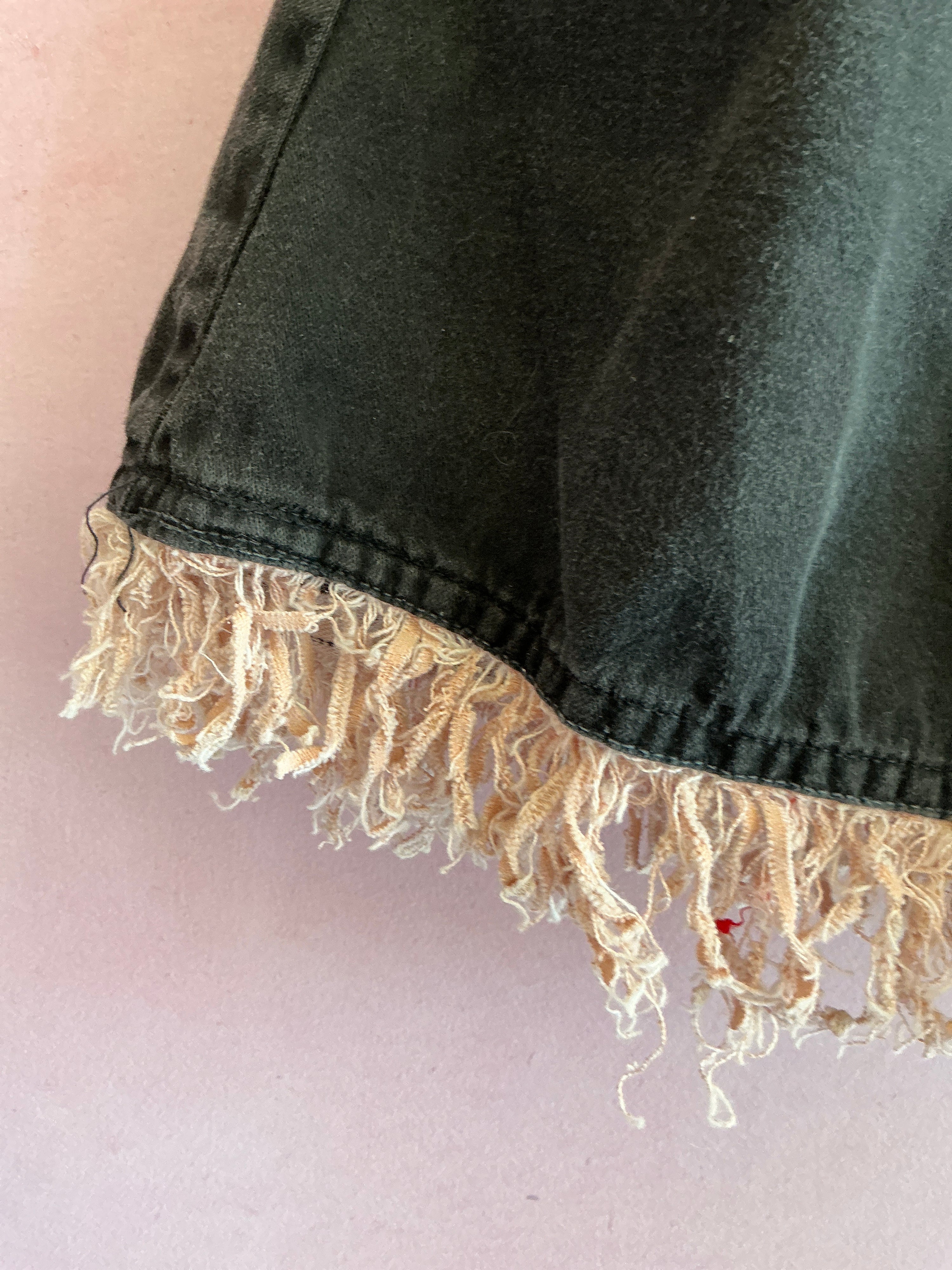 vintage Cowgirl Fringe Chain Stitch skirt / 2T
