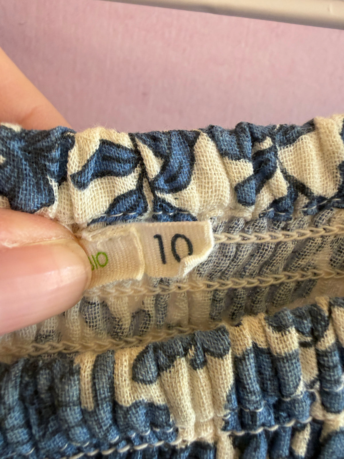 Monoprix Blue Floral Smocked Sundress / 10