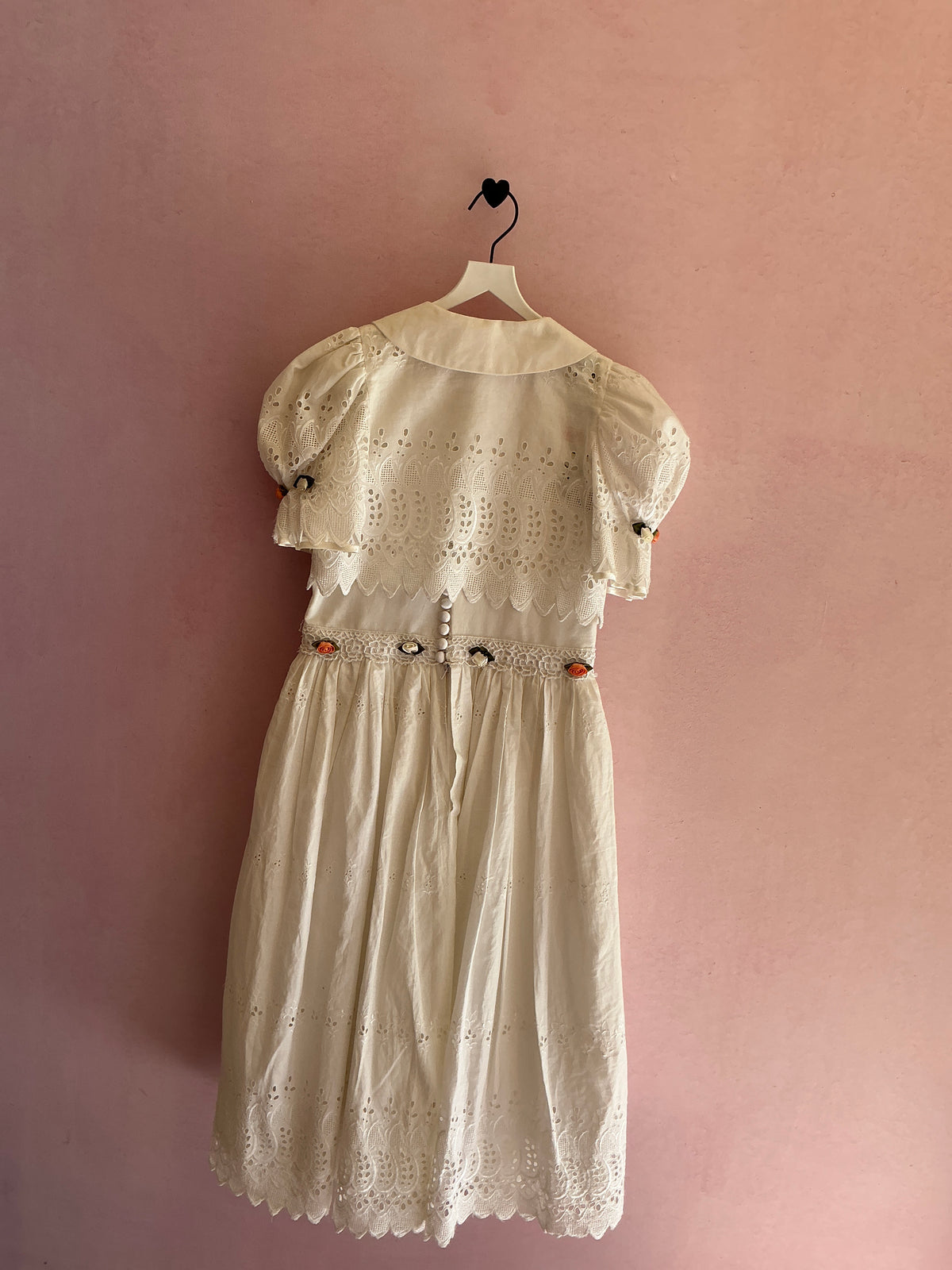vintage Chain Stitch Rosette Dress / 8
