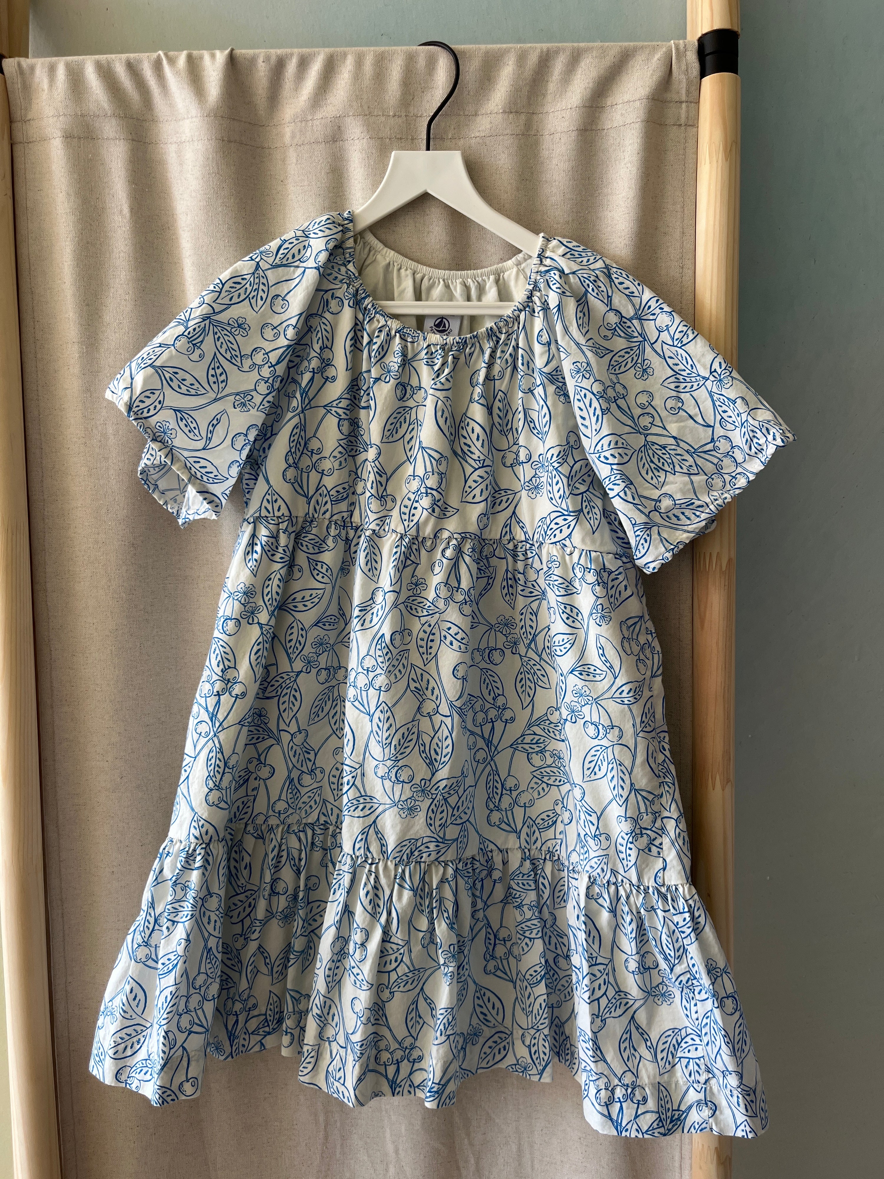 petit bateau Blue Cherry Print Dress / 6