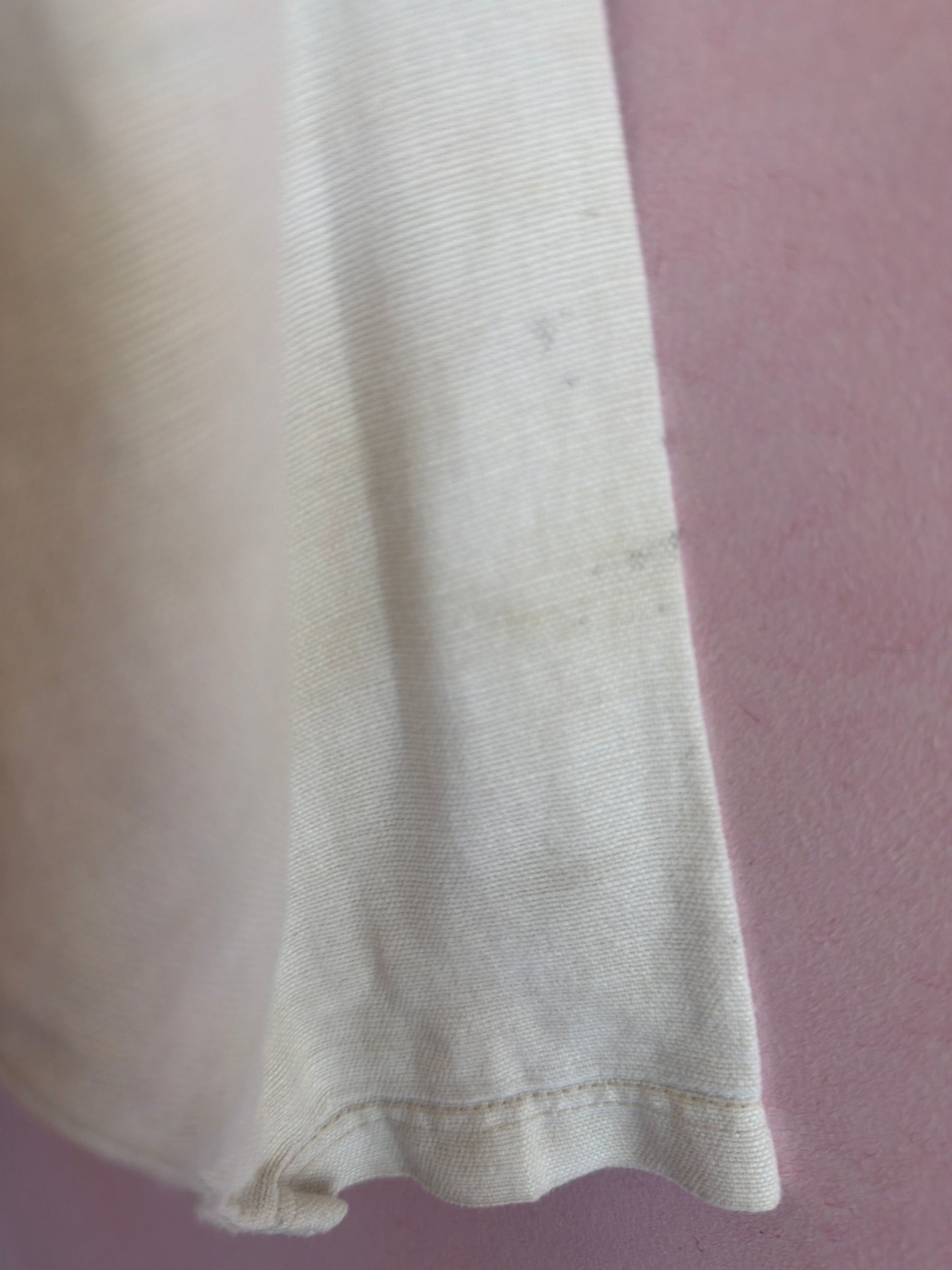 vintage German distressed Cream Trachten Shirt / 5 (perrrfect)