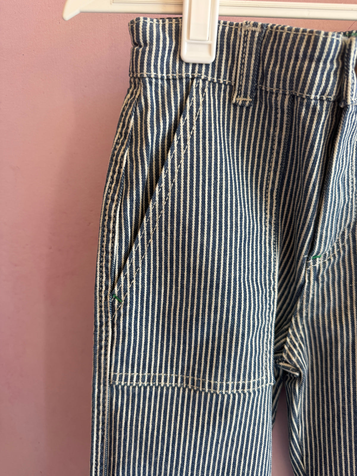 NWT Mini Boden Blue and White Stripe Workwear Pants / 7