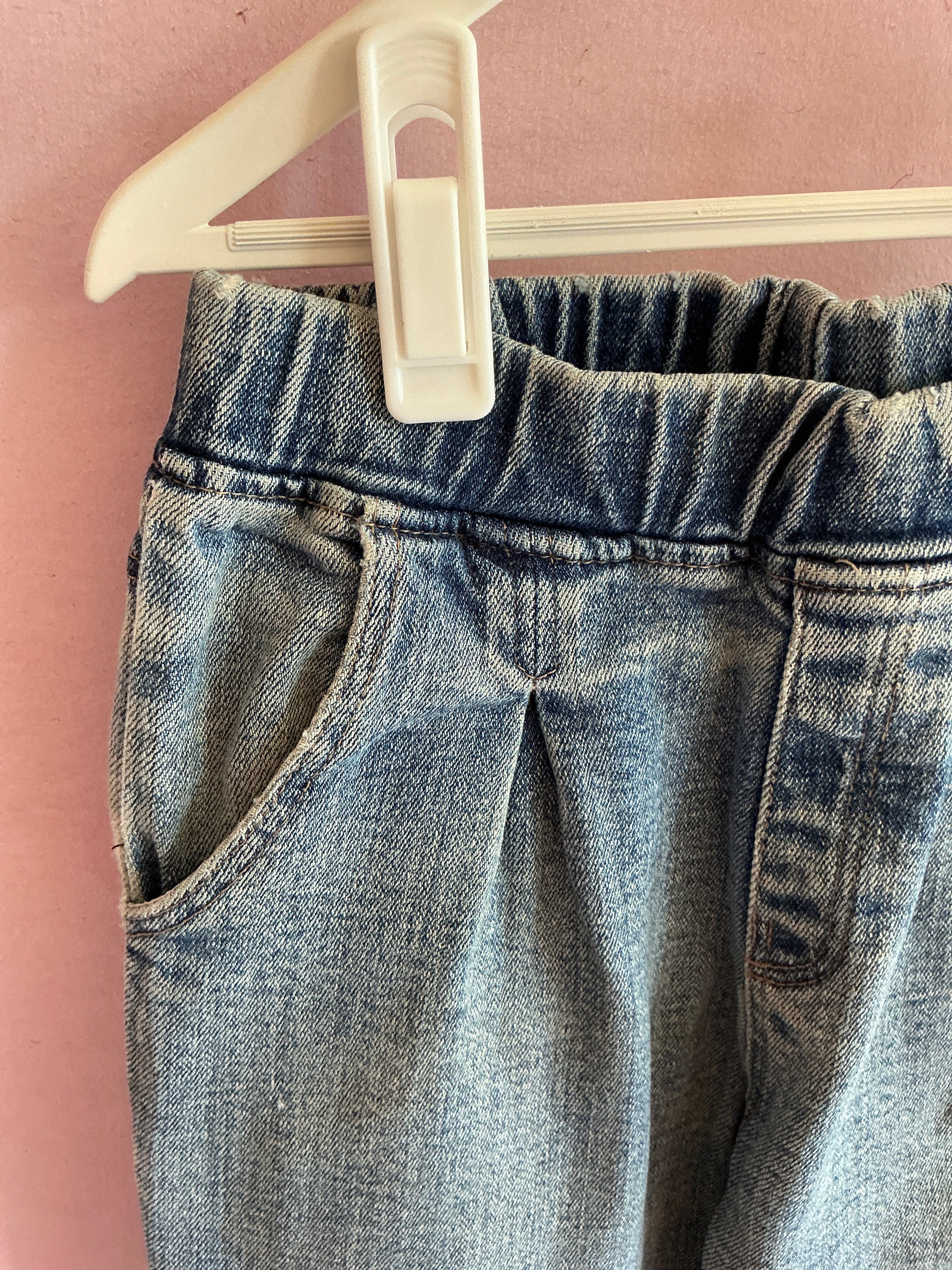 Cream BBang Korea medium wash stretch Jeans / 3