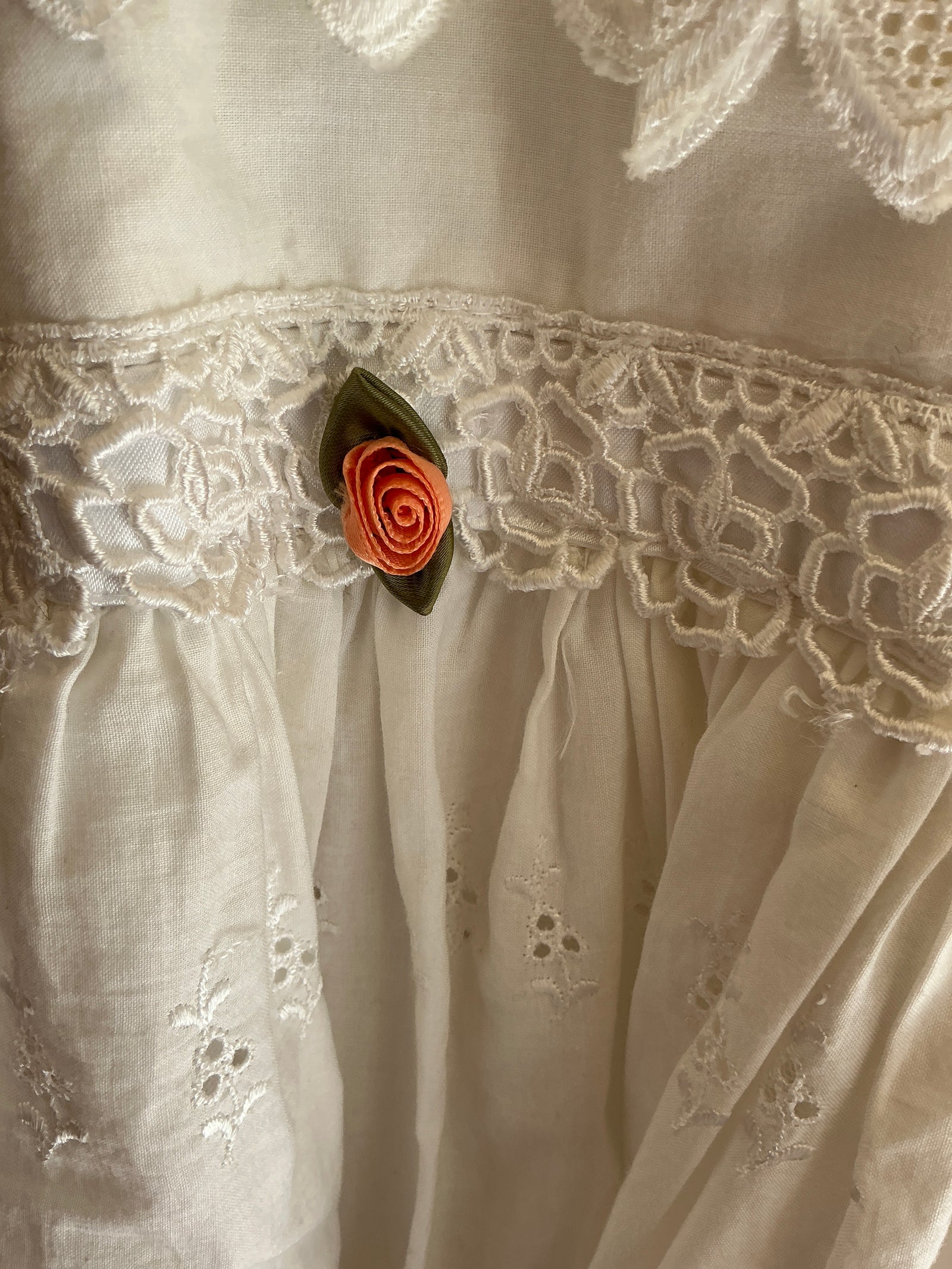 vintage Chain Stitch Rosette Dress / 8
