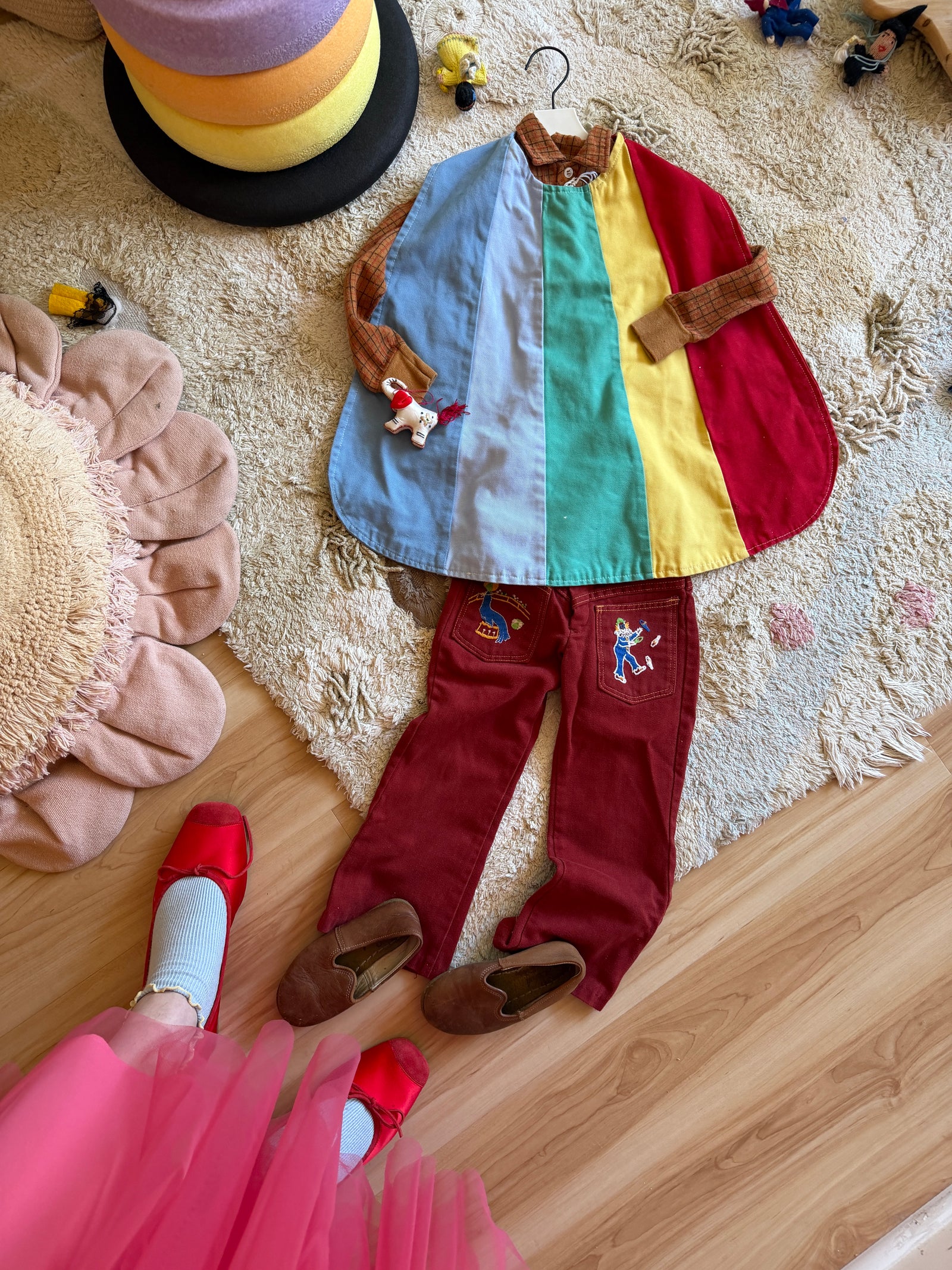 Jack Be Nimble Rainbow Vintage Smock /