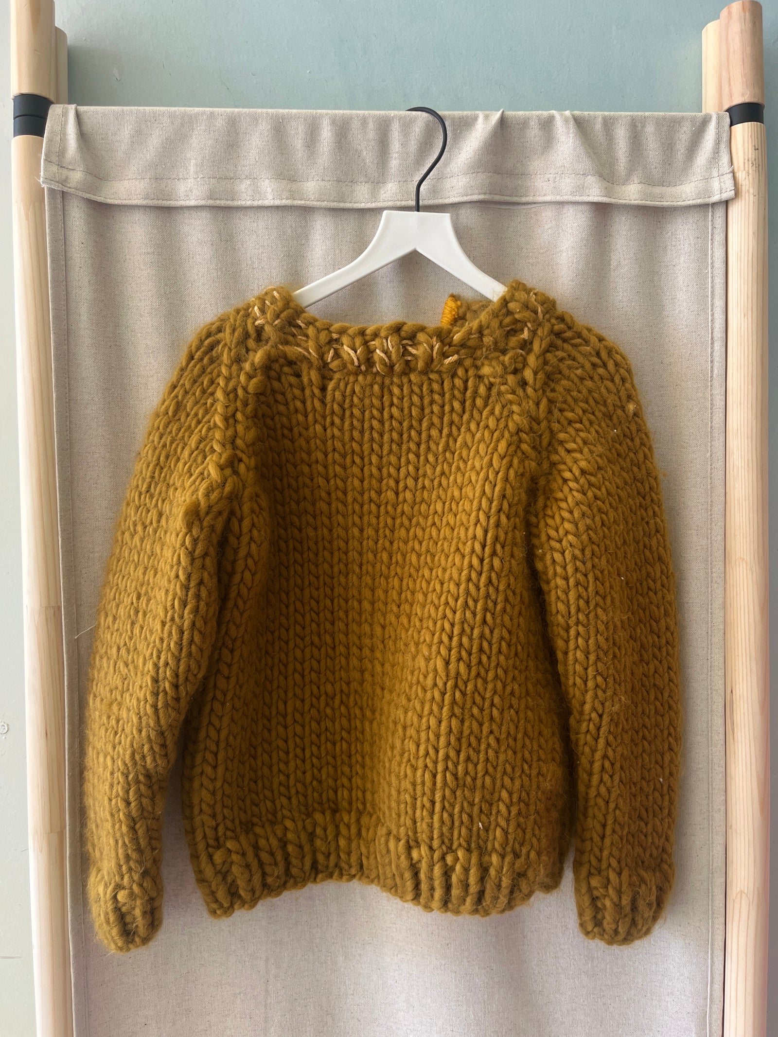 vintage Mustard Chunky Knit Sweater / 3-5 Years