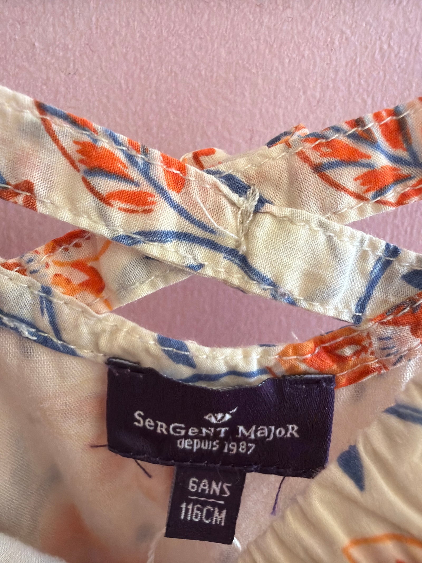 Sergent Major Orange Floral Dress / 6