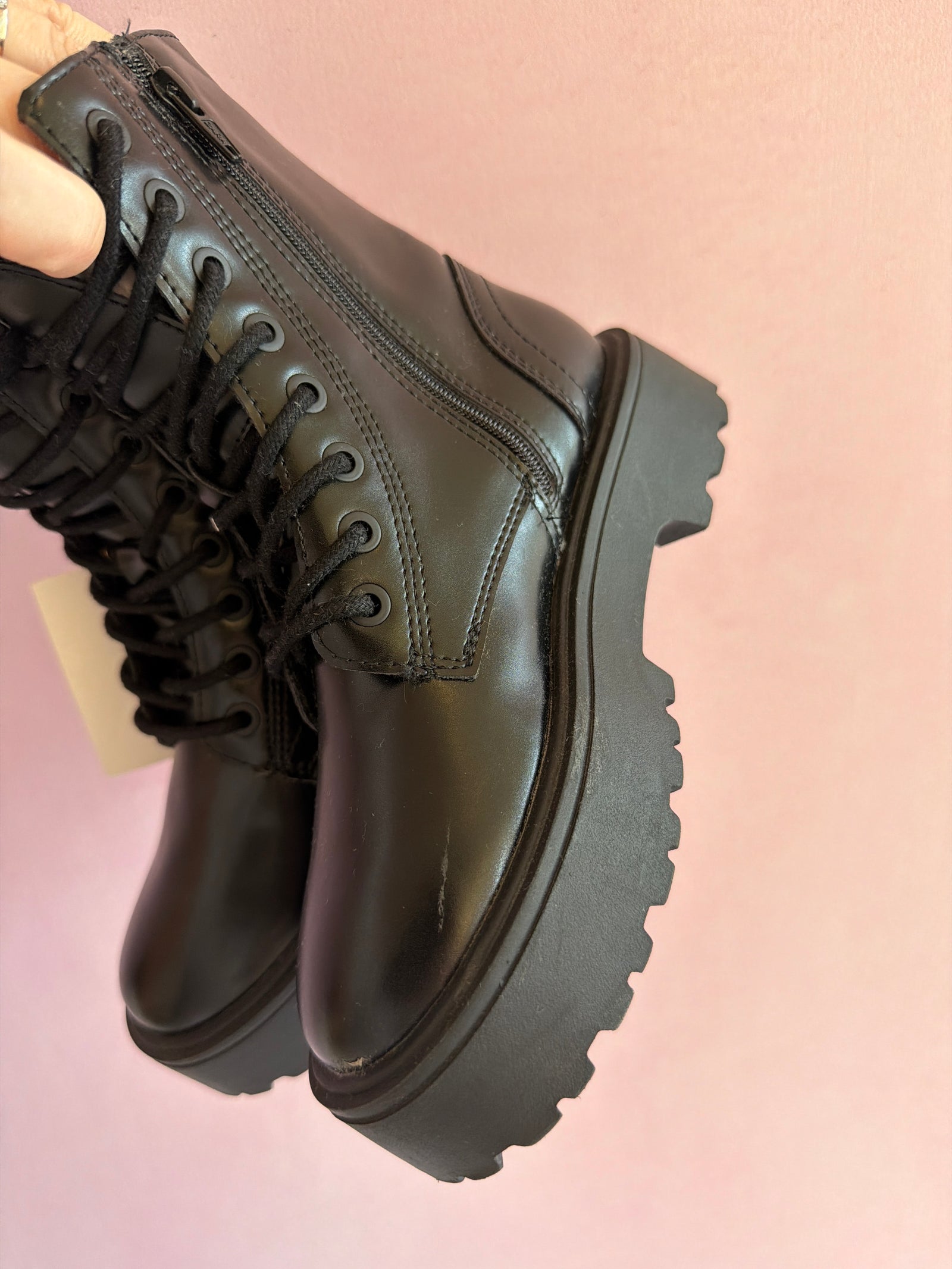 NWTs Zara Black Doc Martins boots / 13