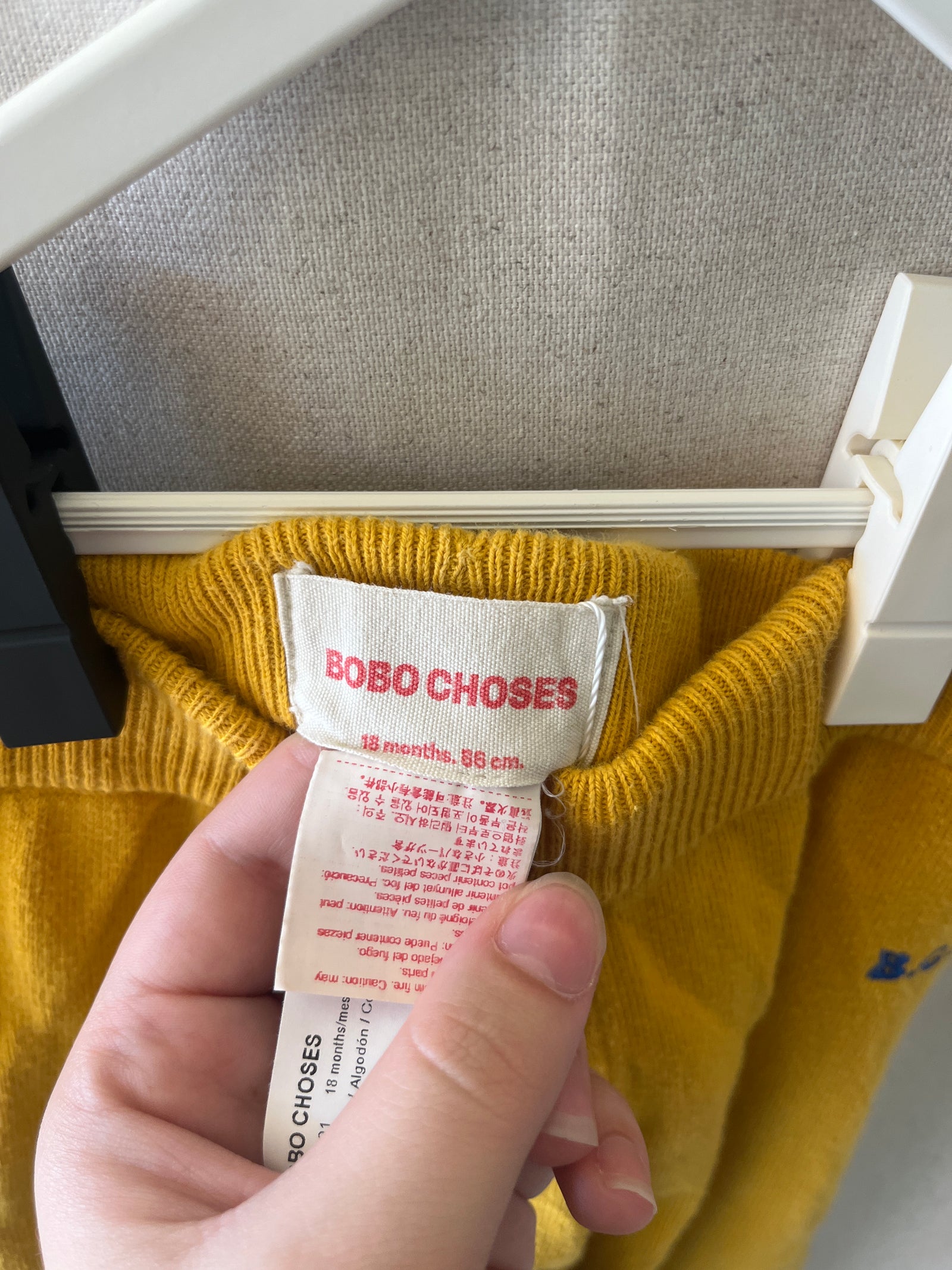 BOBO CHOSES Yellow Color Block Knee Patch Leggings / 18 months