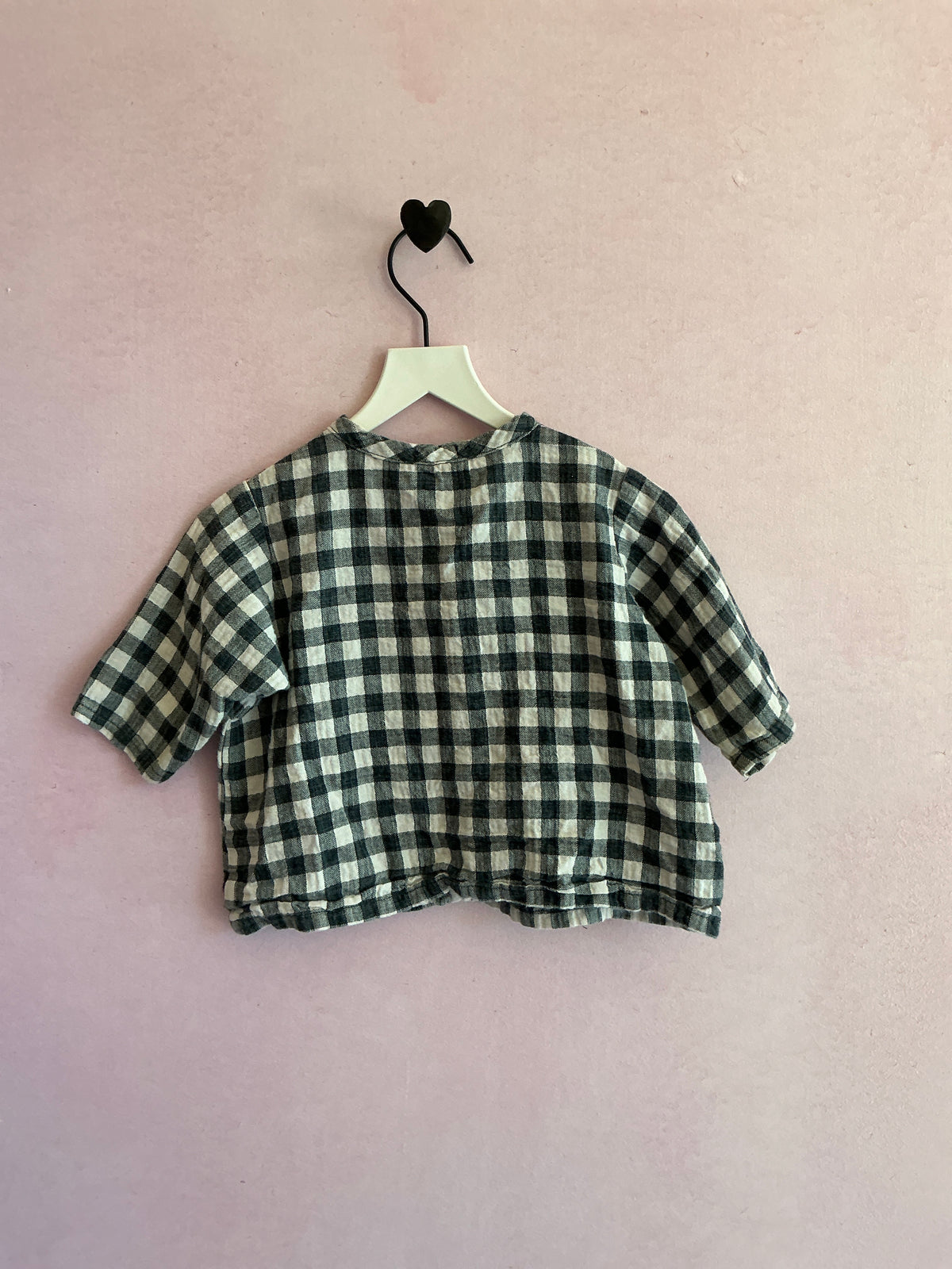 makie Black White Check Flannel Shirt / 12 months