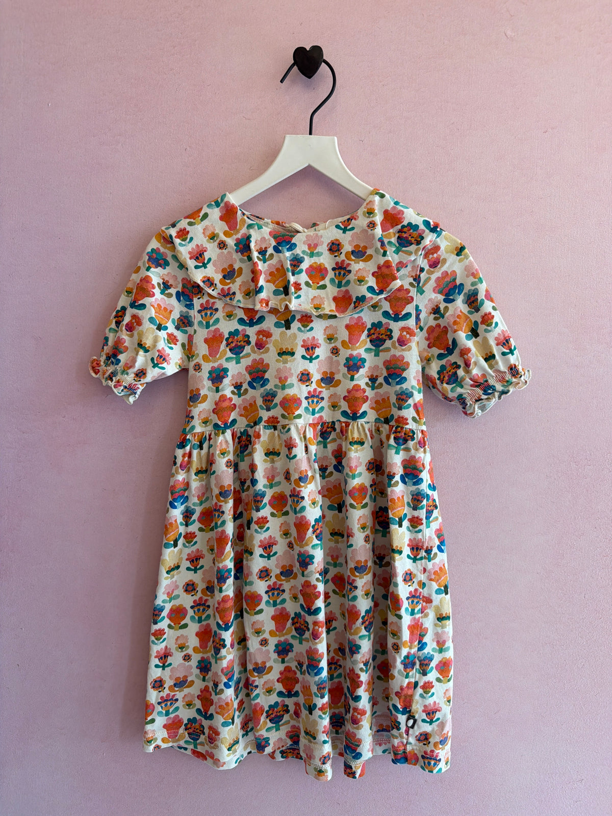 oeuf folk-art watercolor storybook ruffle collar Dress / 2-3 Years