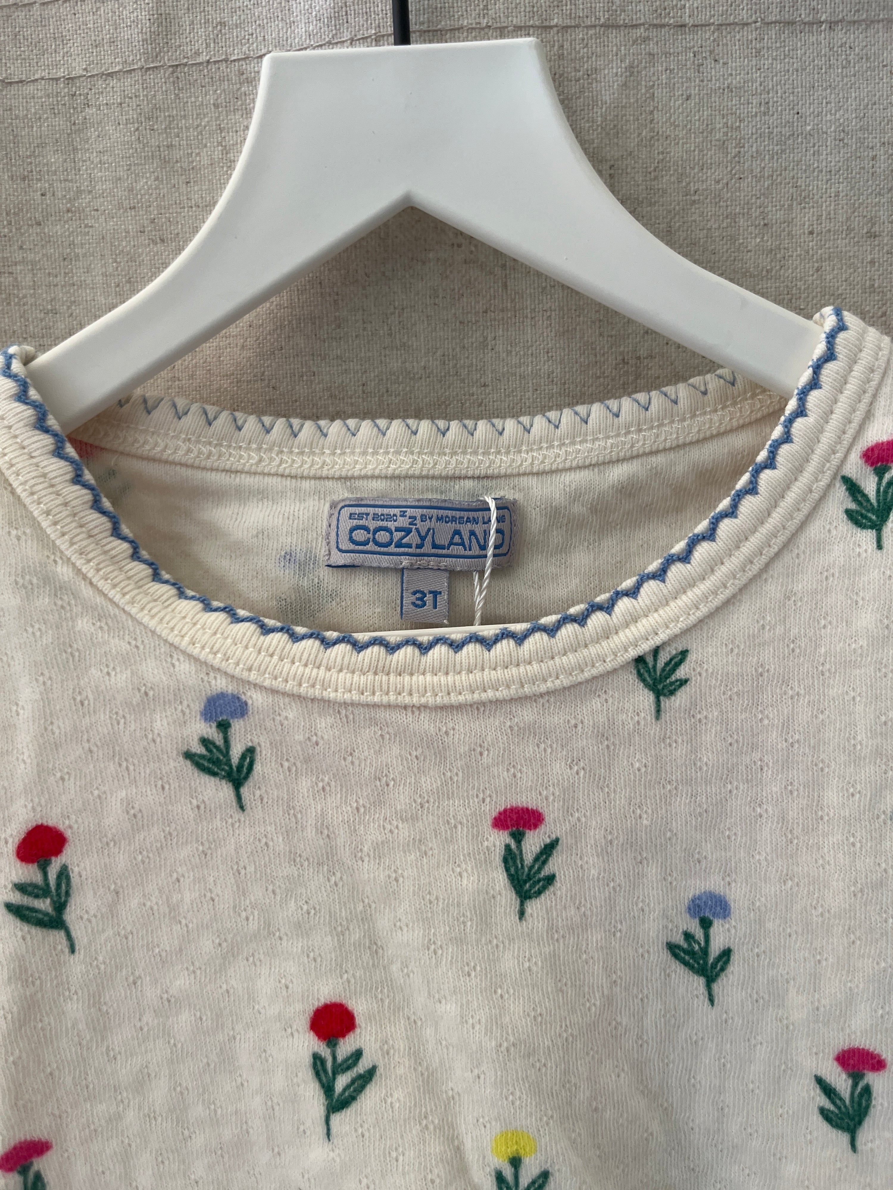 Cozy Land Pointelle Tulips 2 Piece Set / 3