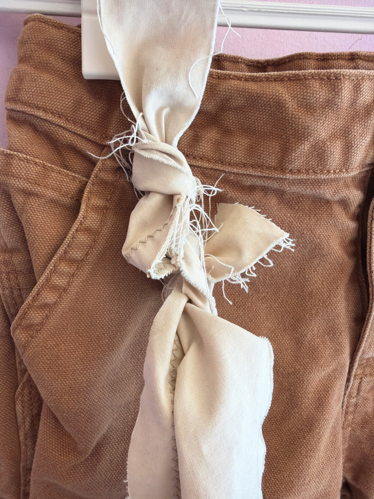 Creative Carhartt Carpenter Workwear Pants with Vintage Sail Adornment / 5