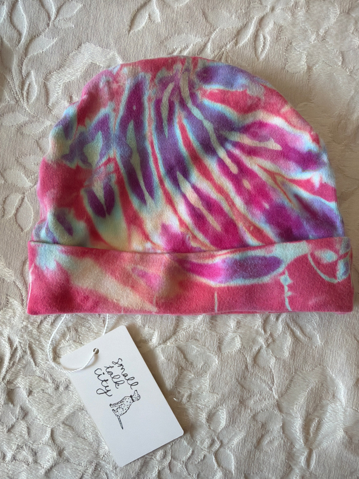 Psychedelic Sherbet Tie Dye Beanie / 0-12 months