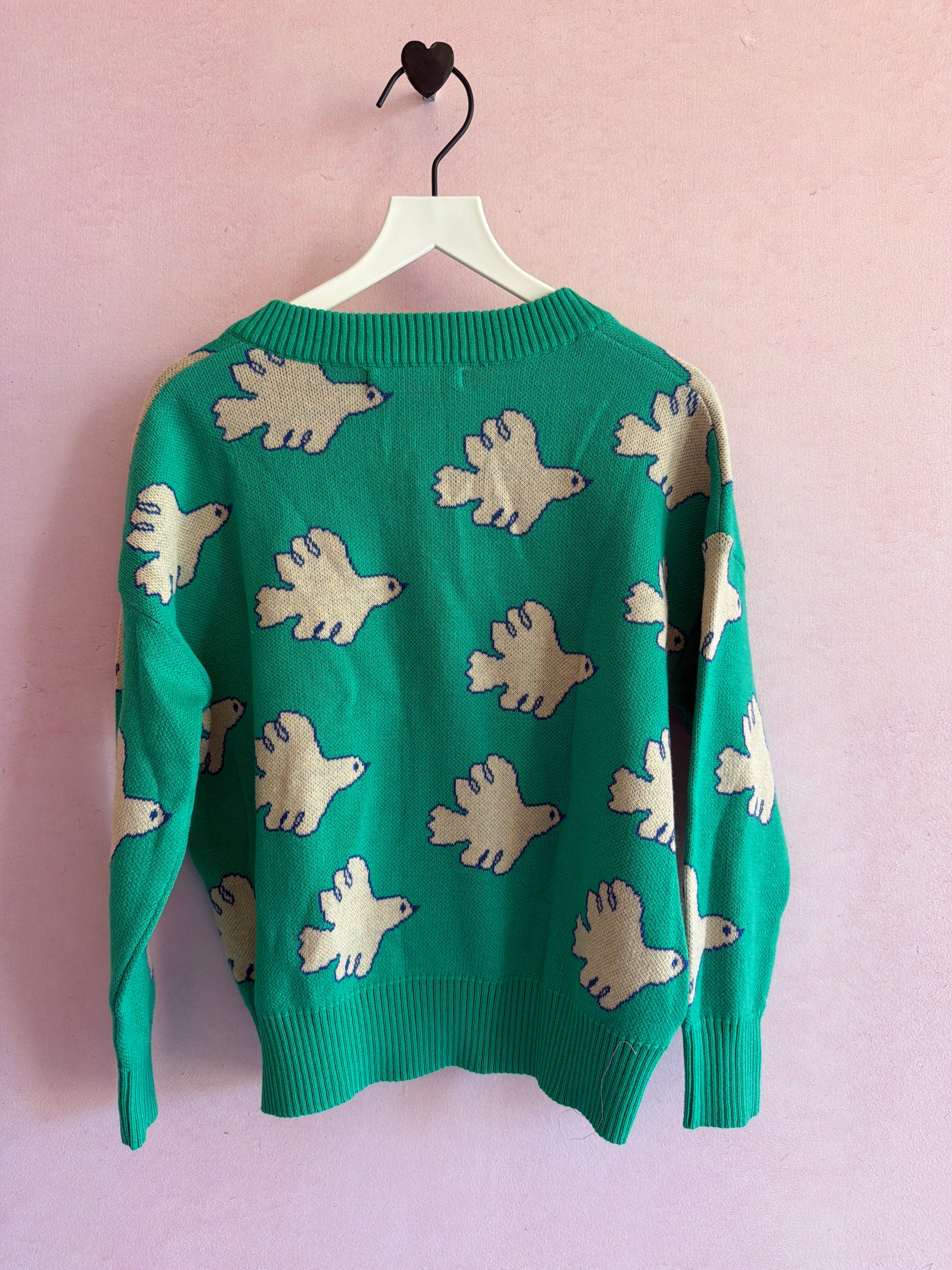 Tiny Cottons emerald doves Cardigan / 4