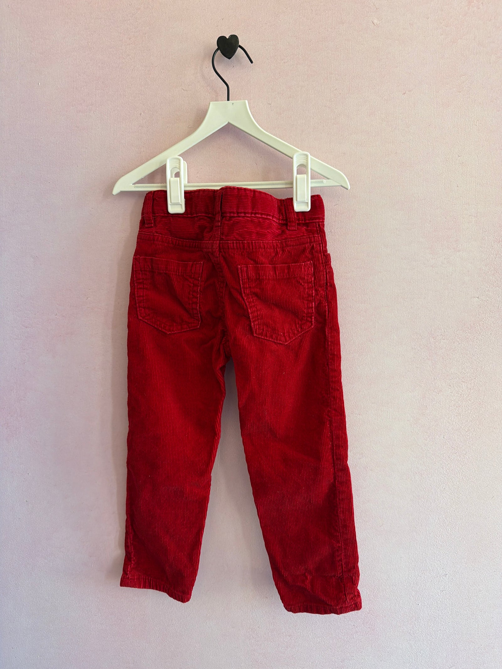 LOGG Cherry Red Corduroy Pants / 2-3