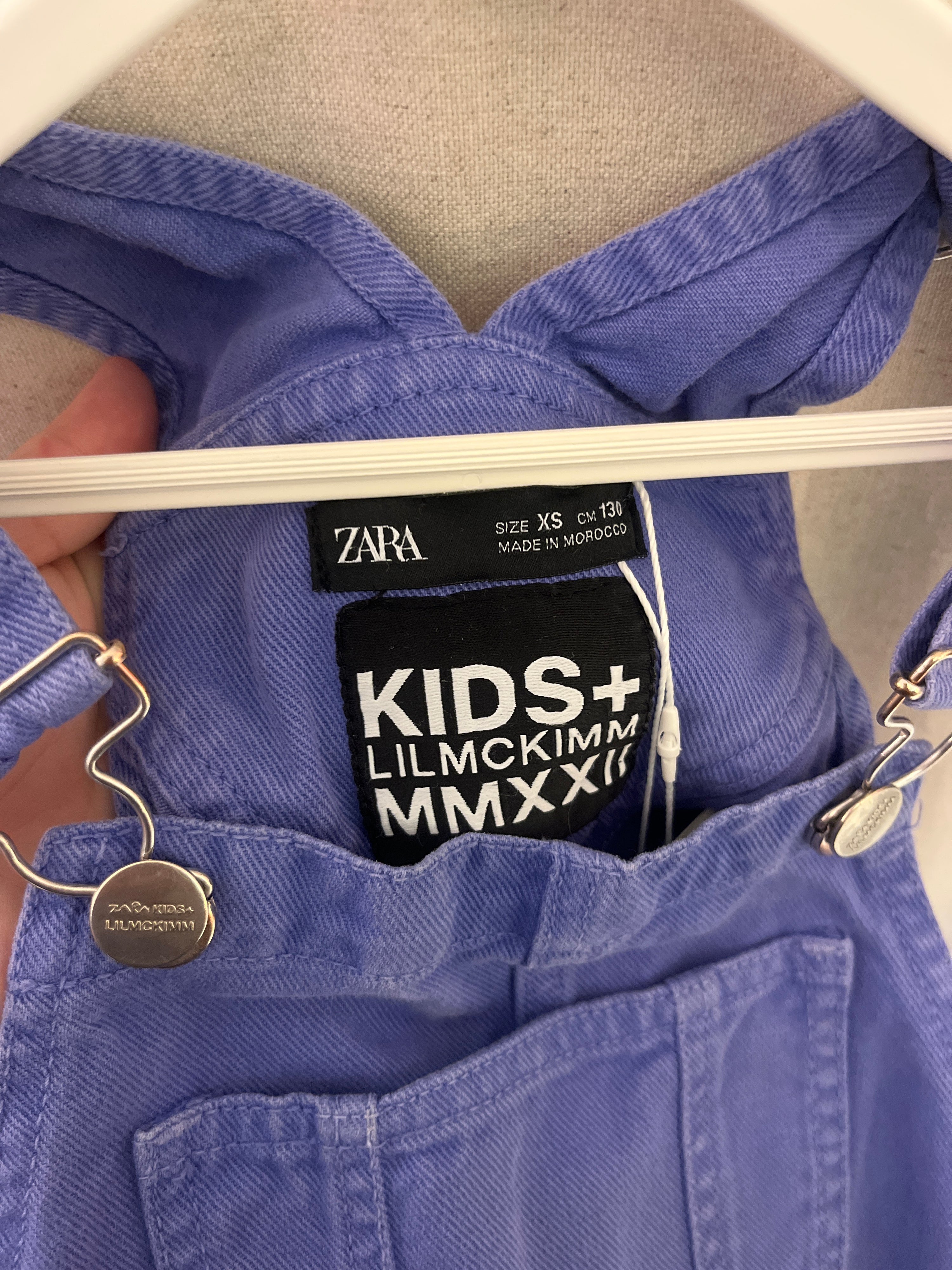 '21 zara kids x lil mckimm Purple Overalls / 7-8 Years