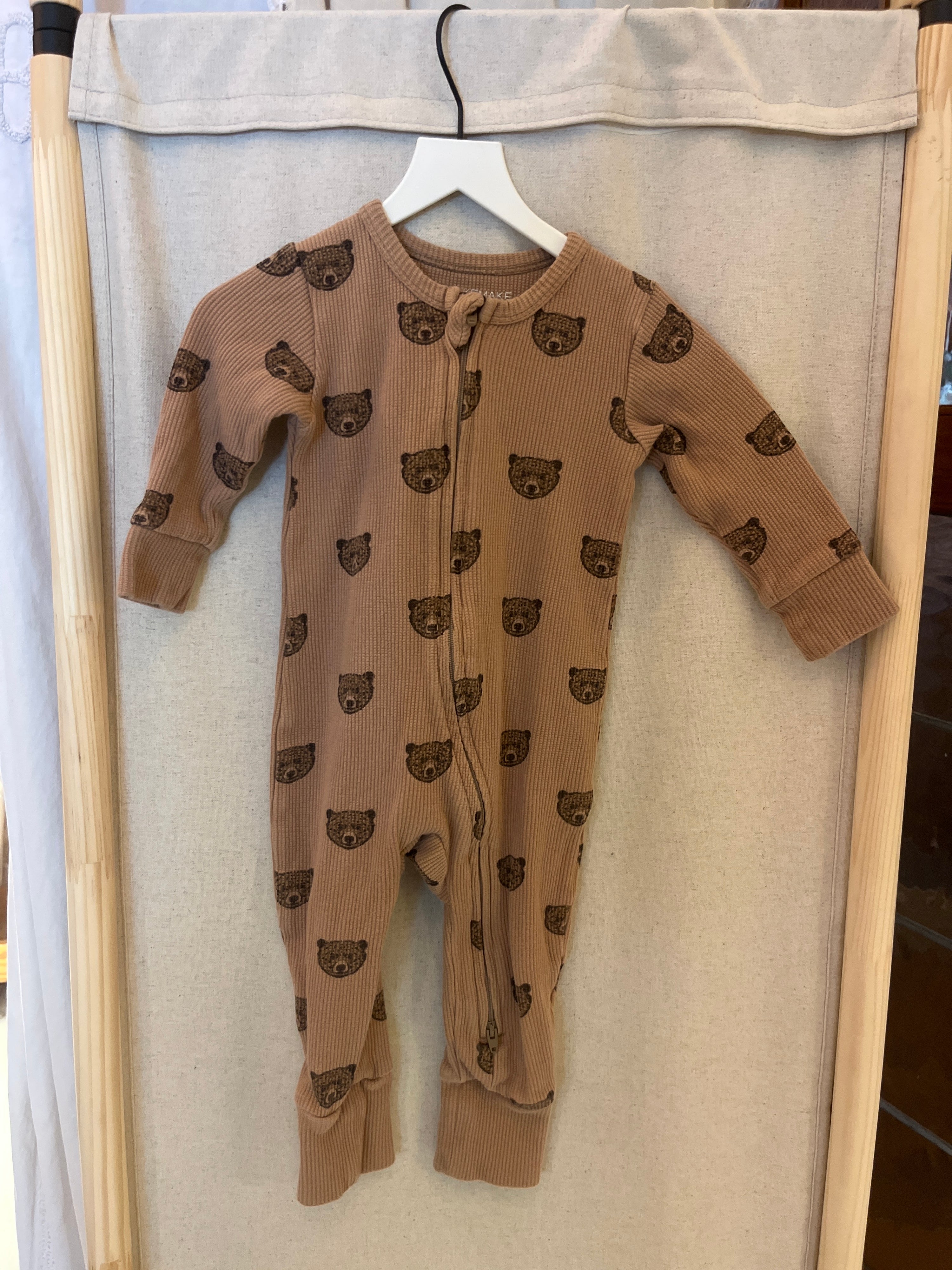 makemake oraganics Brown Bear Jumpsuit / 12-18 months