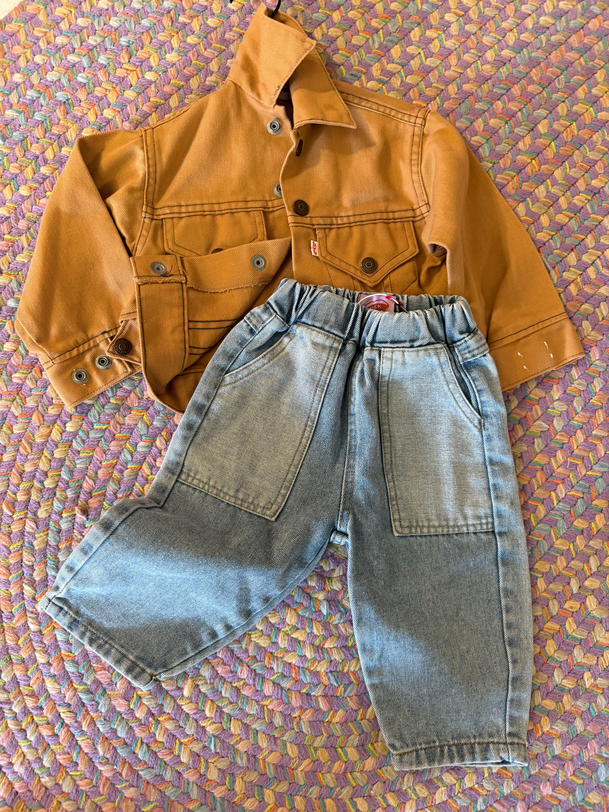 Milk Teeth Double Trouble Baggy Denim Pants / 12-18 months