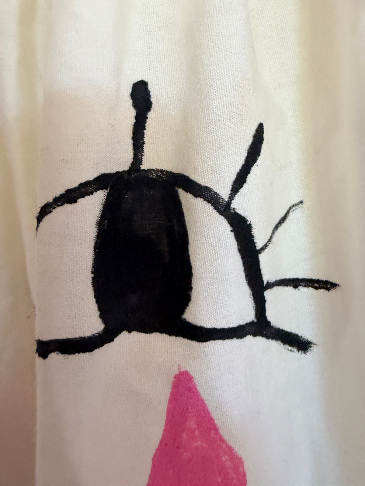Hand-Painted "Eyelashes & Pink Tears" OFAK Apron Dress