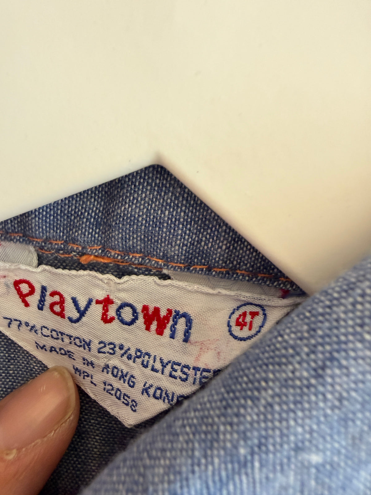 vintage Playtown Chambray with Red Bandana Shoulder Shirt / 2-3