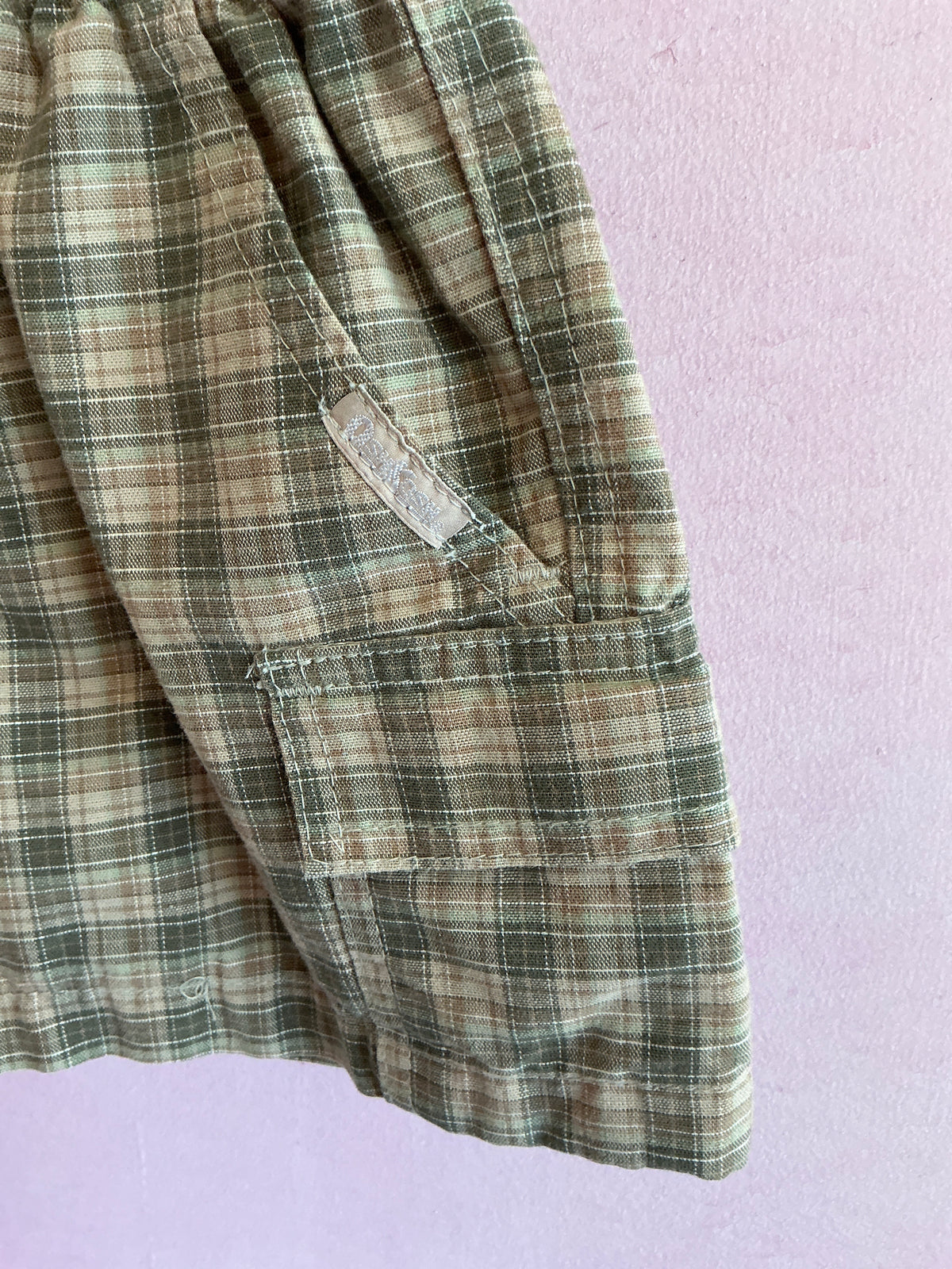 vintage 1994 oshkosh Earth Plaid Shorts / 2T